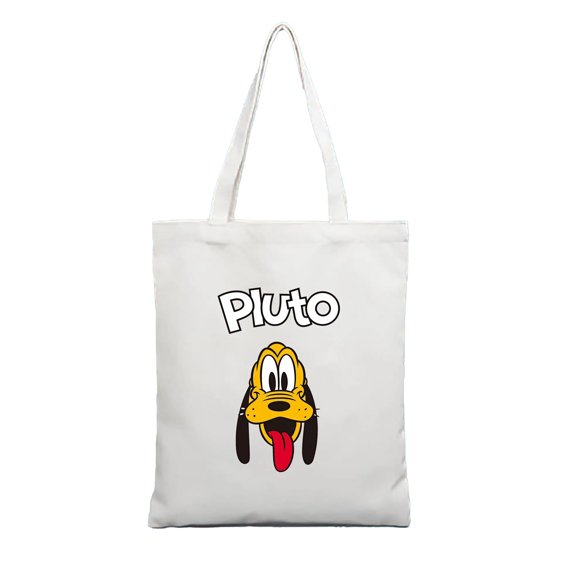 ミッキーマウス（Mickey Mouse） グッズ プルート（Pluto） - 縦型キャンバス手提げバッグ（トートバッグ） ・ キャンバス素材 ・ ショッピング用 ・ 軽量 丈夫 お手入れ簡単