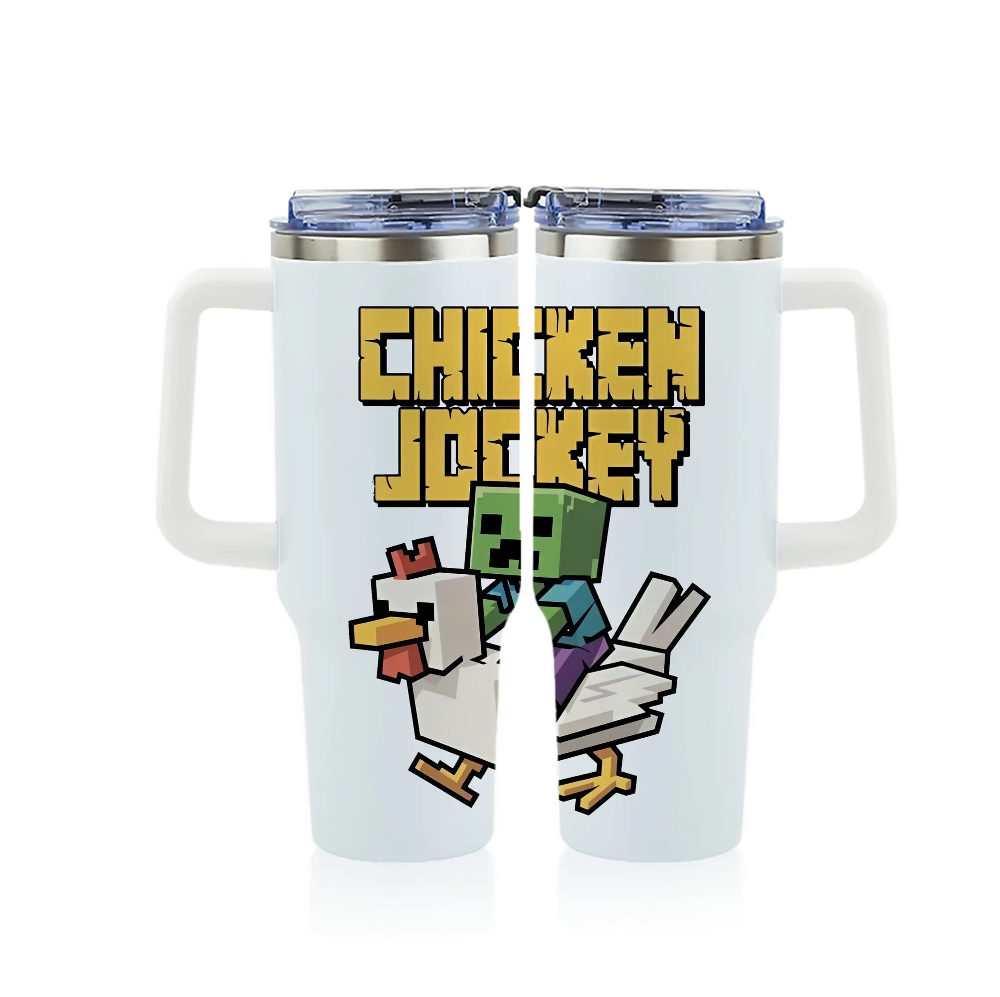 マイクラ グッズ  マイクラ - 1200mL フルプリント車用タンブラー ・ 304ステンレス 内側 ・ 201ステンレス 外側 ・ 保温 保冷 ・ 通勤 ドライブ アウトドア用