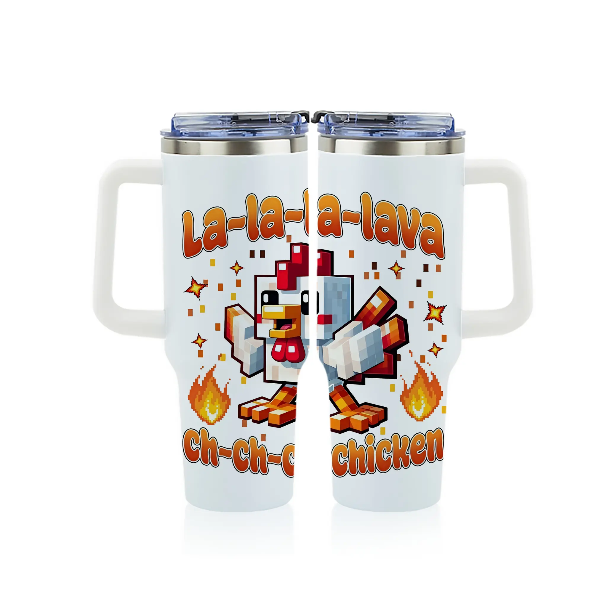 マイクラ グッズ  マイクラ - 1200mL フルプリント車用タンブラー ・ 304ステンレス 内側 ・ 201ステンレス 外側 ・ 保温 保冷 ・ 通勤 ドライブ アウトドア用