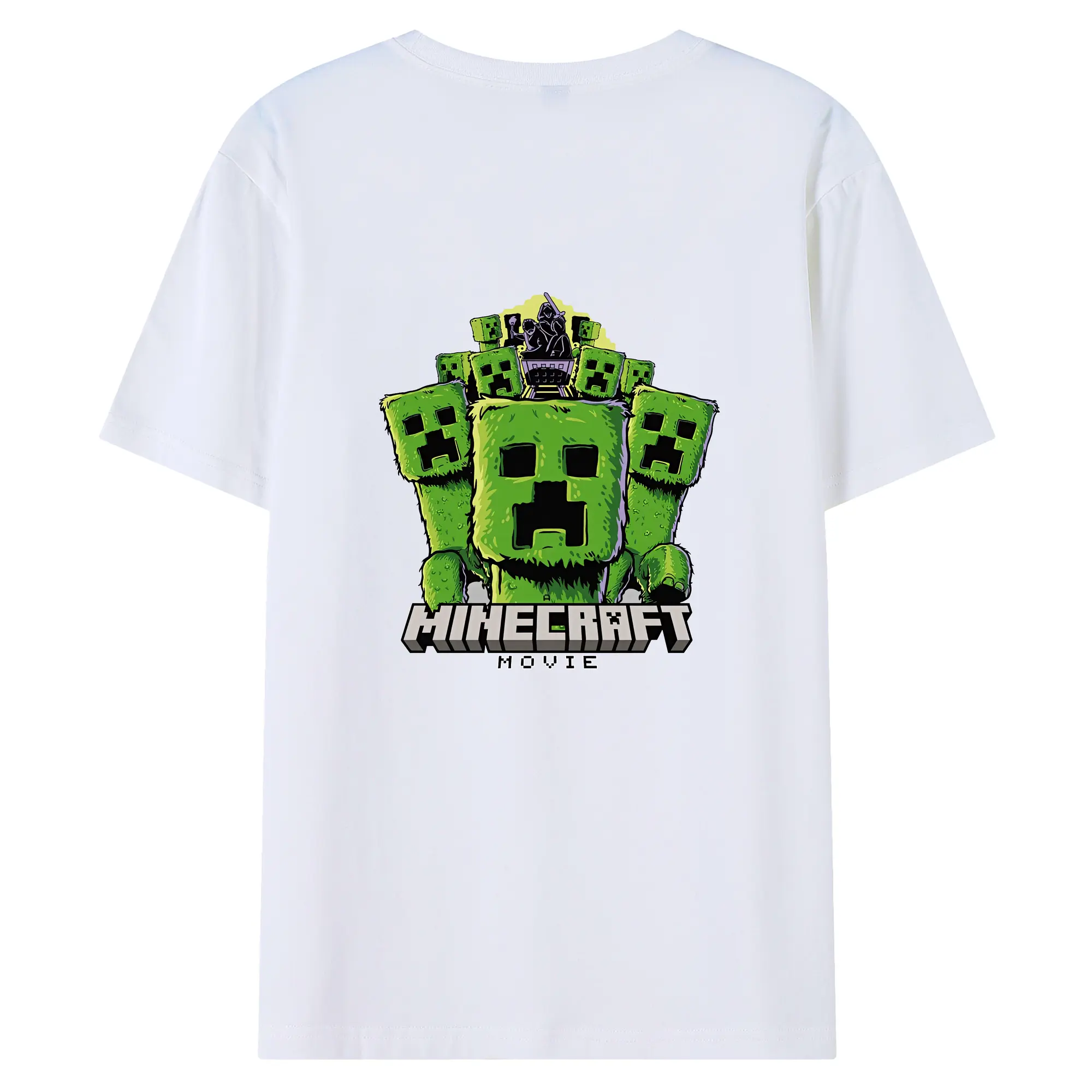 マイクラ グッズ  マイクラ - 綿100％ 半袖Tシャツ ・ バックプリント ・ 快適 通気性 ・ 日常使い 散歩 スポーツ用