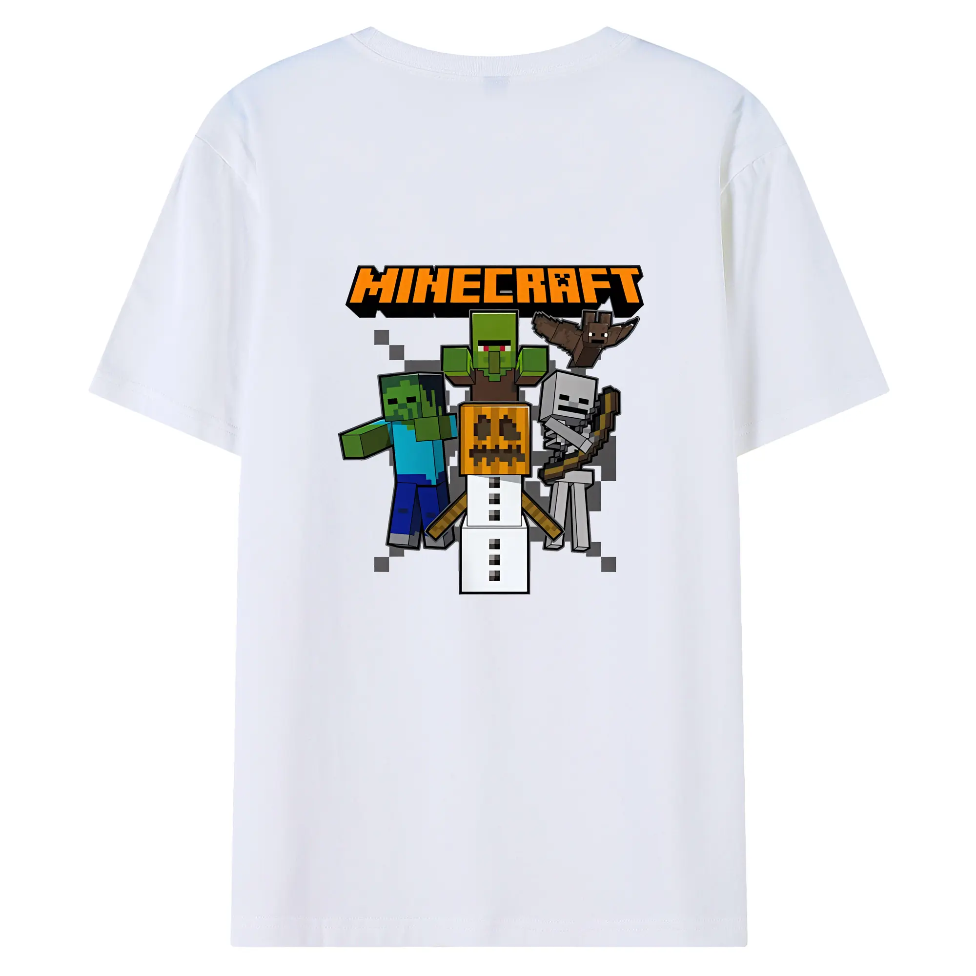 マイクラ グッズ  マイクラ - 綿100％ 半袖Tシャツ ・ バックプリント ・ 快適 通気性 ・ 日常使い 散歩 スポーツ用