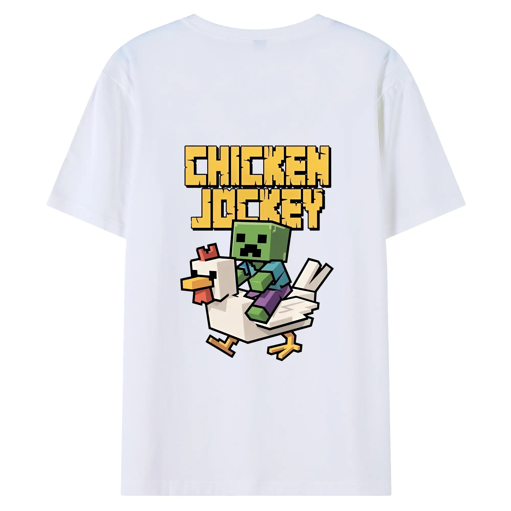 マイクラ グッズ  マイクラ - 綿100％ 半袖Tシャツ ・ バックプリント ・ 快適 通気性 ・ 日常使い 散歩 スポーツ用