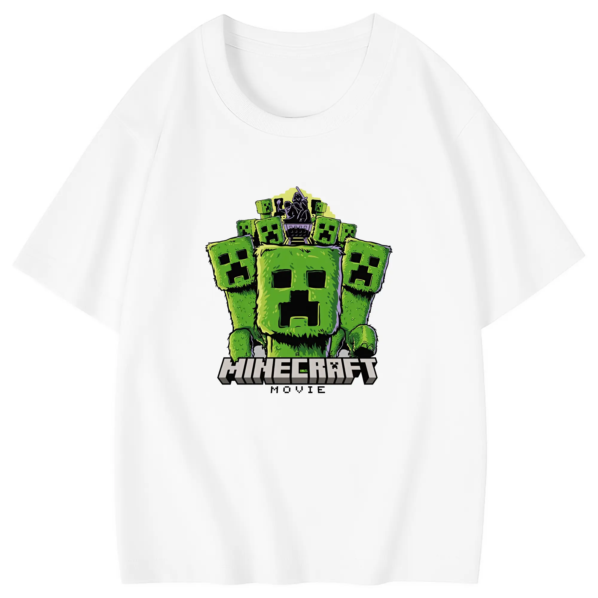マイクラ グッズ  マイクラ - 綿100％ キッズTシャツ ・ フロントプリント ・ 快適 通気性 ・ スポーツ カジュアル 散歩用