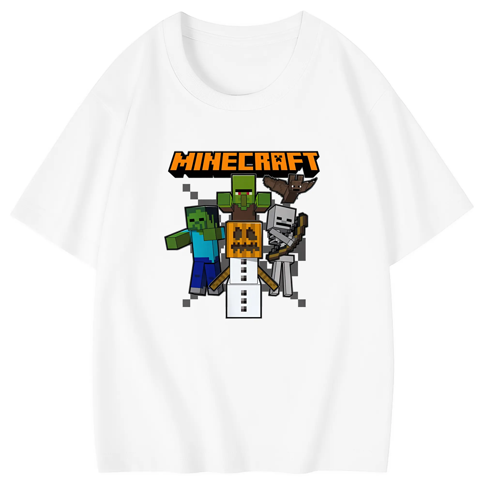 マイクラ グッズ  マイクラ - 綿100％ キッズTシャツ ・ フロントプリント ・ 快適 通気性 ・ スポーツ カジュアル 散歩用