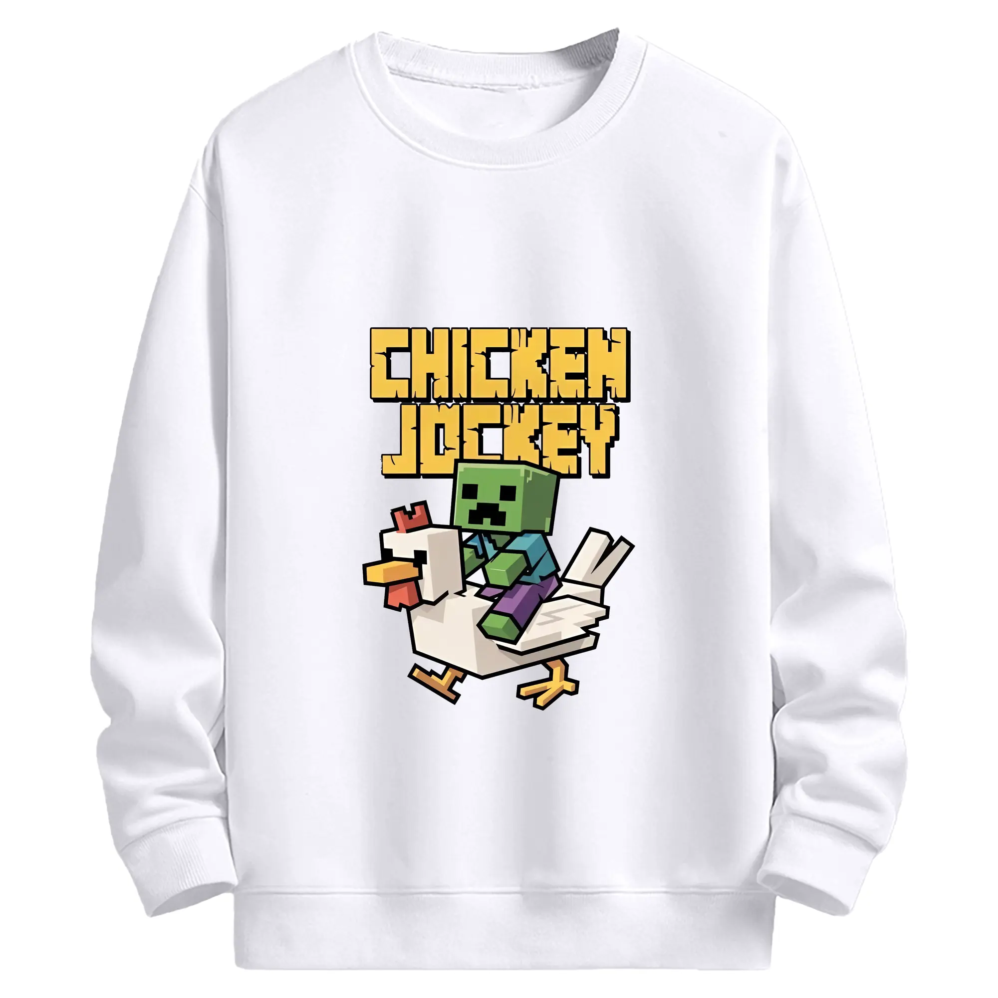 マイクラ グッズ  マイクラ - 高品質 クルーネック スウェット ・ コットン59％ ポリエステル41％ ・ ユニセックス 長袖 トレーナー ・ カジュアル デイリー スポーツ 散歩用