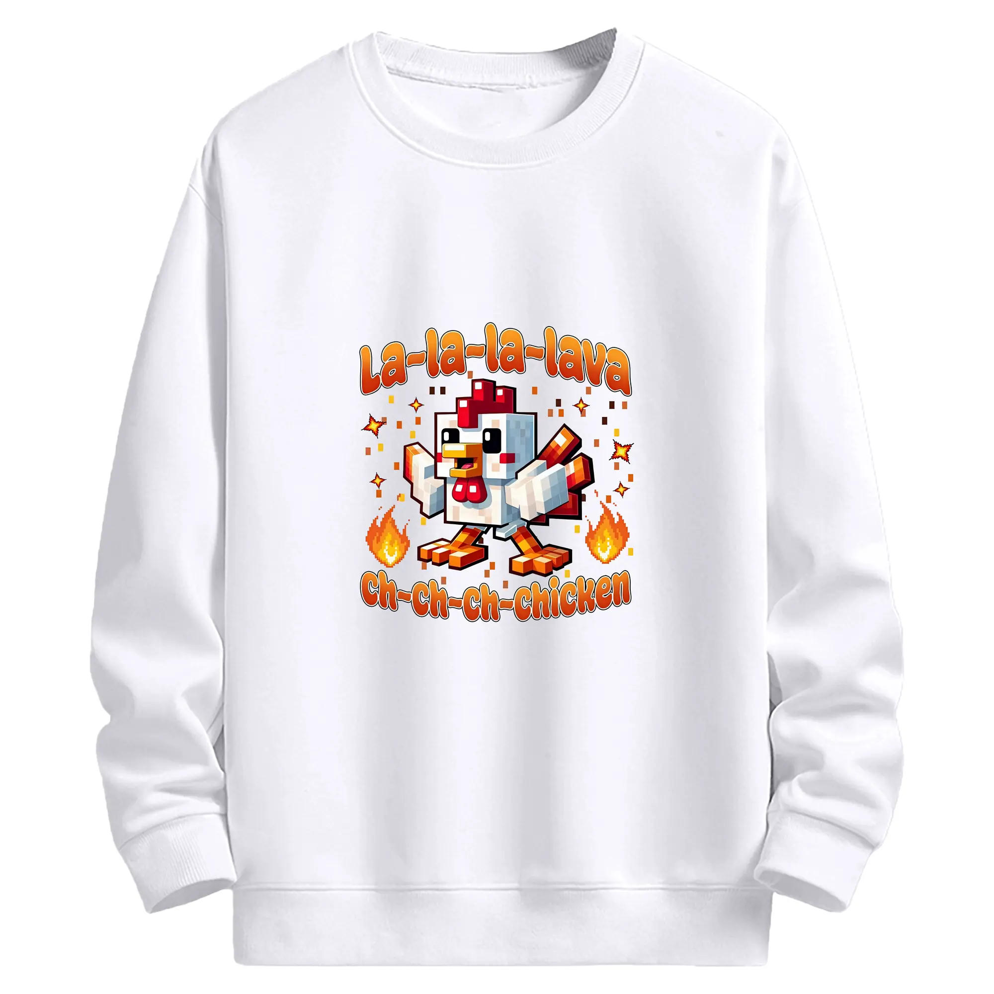 マイクラ グッズ  マイクラ - 高品質 クルーネック スウェット ・ コットン59％ ポリエステル41％ ・ ユニセックス 長袖 トレーナー ・ カジュアル デイリー スポーツ 散歩用