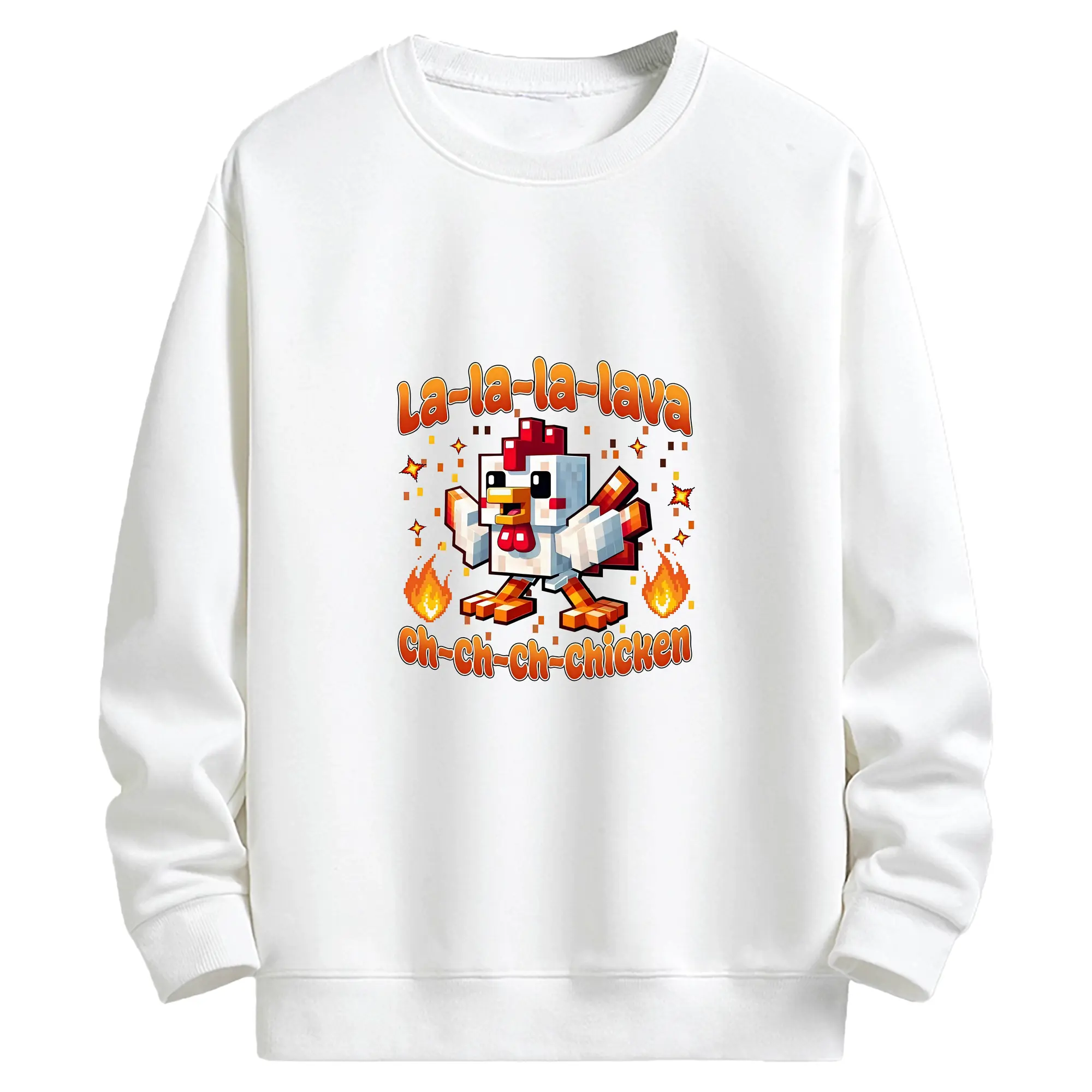 マイクラ グッズ  マイクラ - キッズ クルーネックスウェットシャツ ・ フロントプリント ・ 綿80％ ポリエステル20％ ・ 快適 通学 スポーツ 日常使い お散歩用