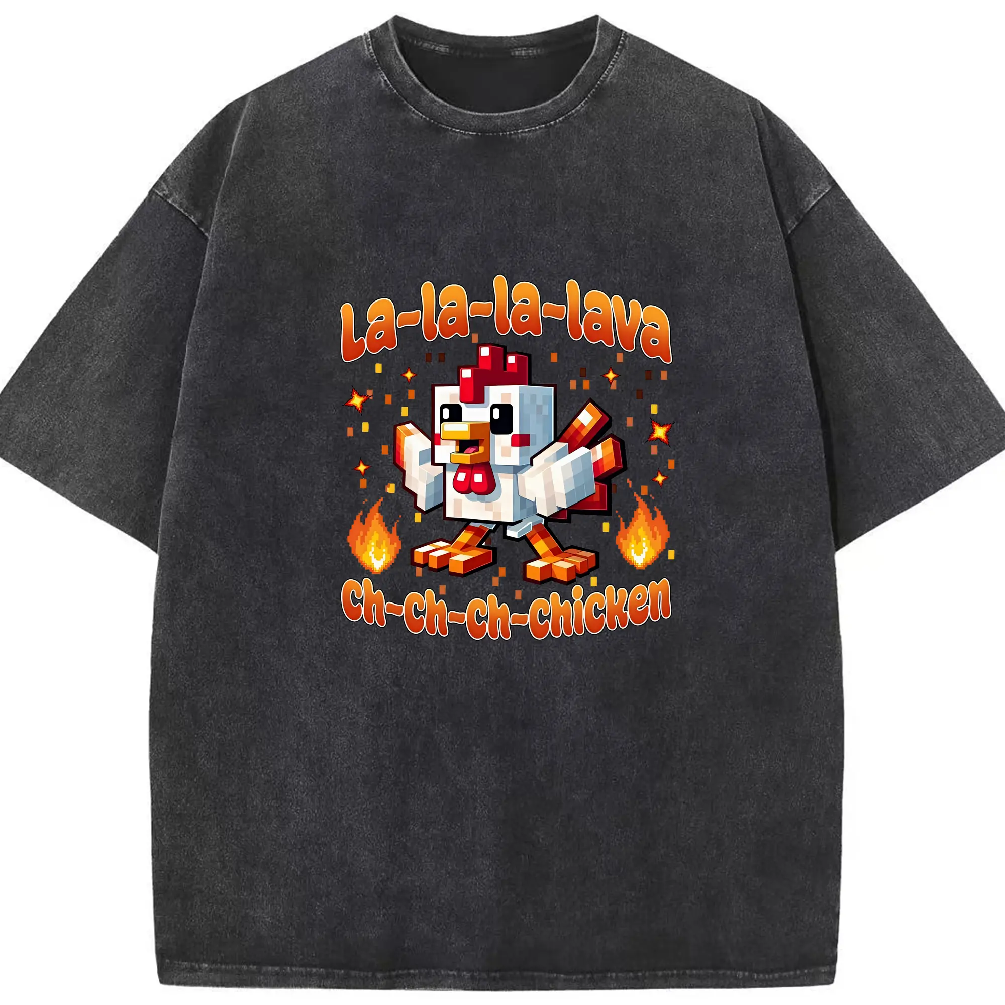 マイクラ グッズ  マイクラ - 綿100％ ヴィンテージ風 半袖Tシャツ ・ フロントプリント ・ 柔らか肌触り ・ 通気性 快適 ・ スポーツ カジュアル 外出用
