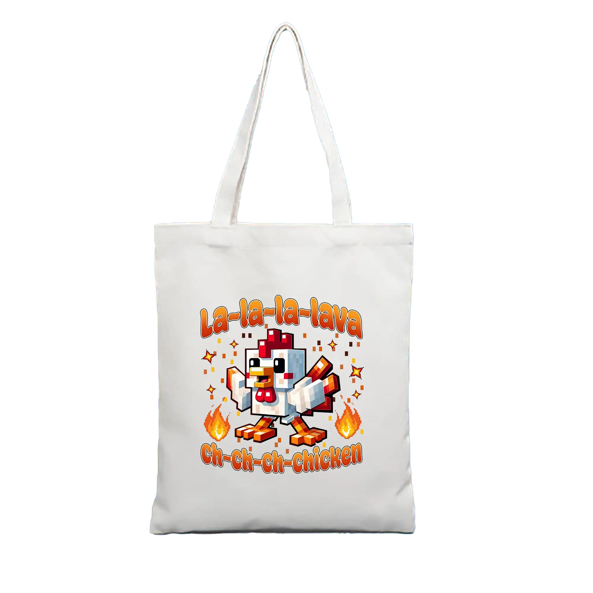 マイクラ グッズ  マイクラ - 縦型キャンバス手提げバッグ（トートバッグ） ・ キャンバス素材 ・ ショッピング用 ・ 軽量 丈夫 お手入れ簡単