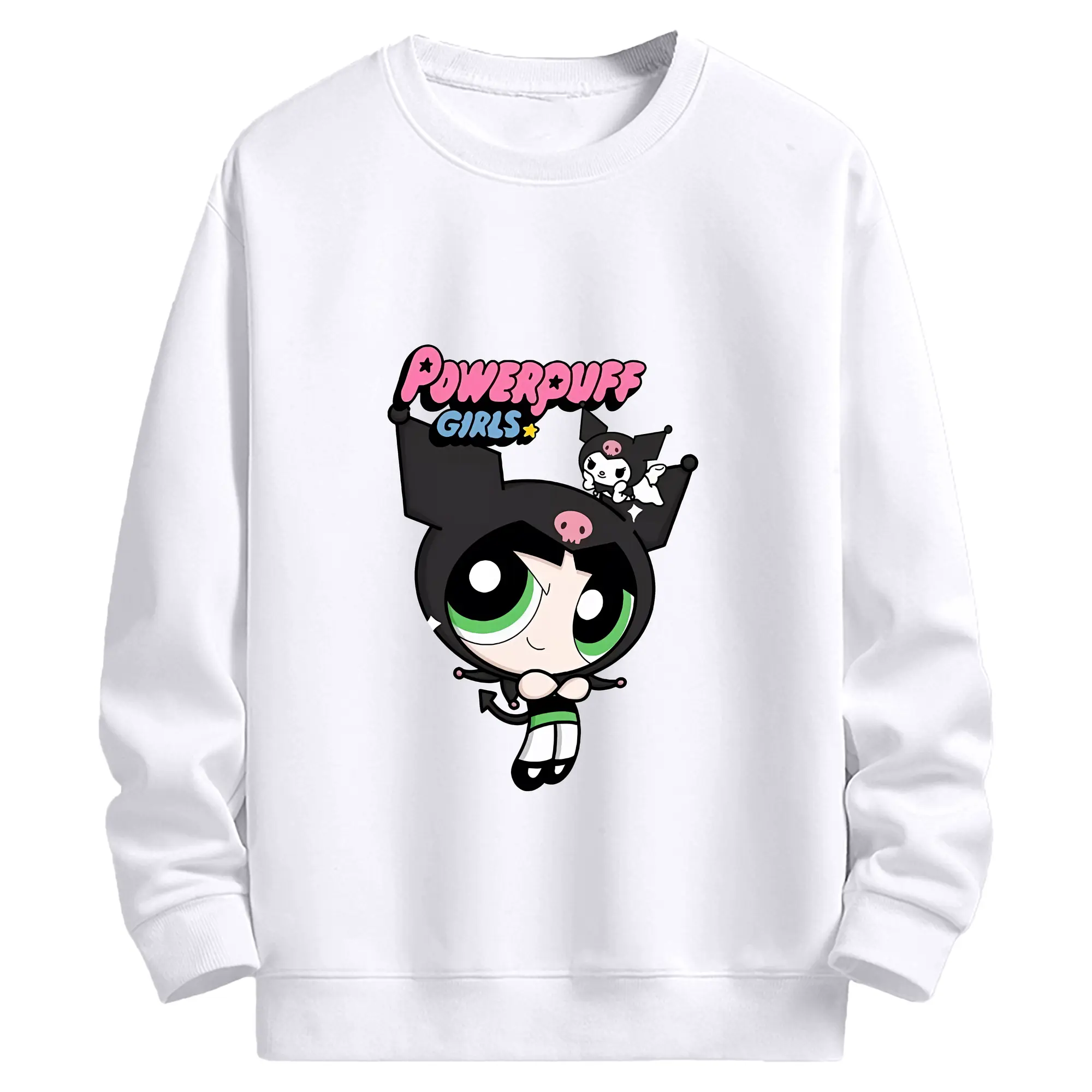 パワパフガールズ グッズ バターカップ - 高品質 クルーネック スウェット ・ コットン59％ ポリエステル41％ ・ ユニセックス 長袖 トレーナー ・ カジュアル デイリー スポーツ 散歩用