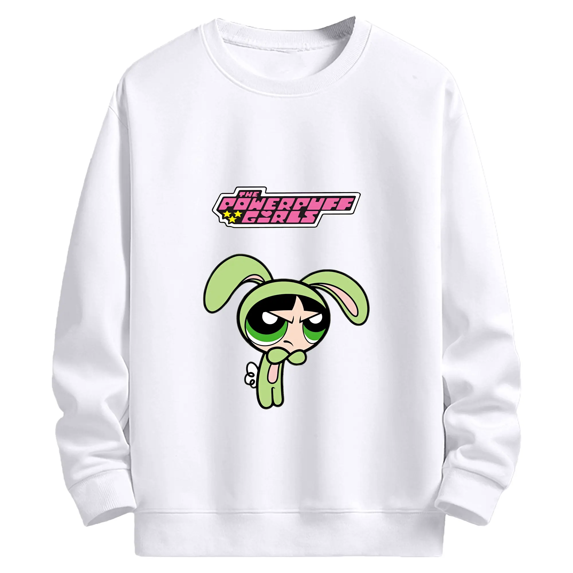 パワパフガールズ グッズ バターカップ - 高品質 クルーネック スウェット ・ コットン59％ ポリエステル41％ ・ ユニセックス 長袖 トレーナー ・ カジュアル デイリー スポーツ 散歩用