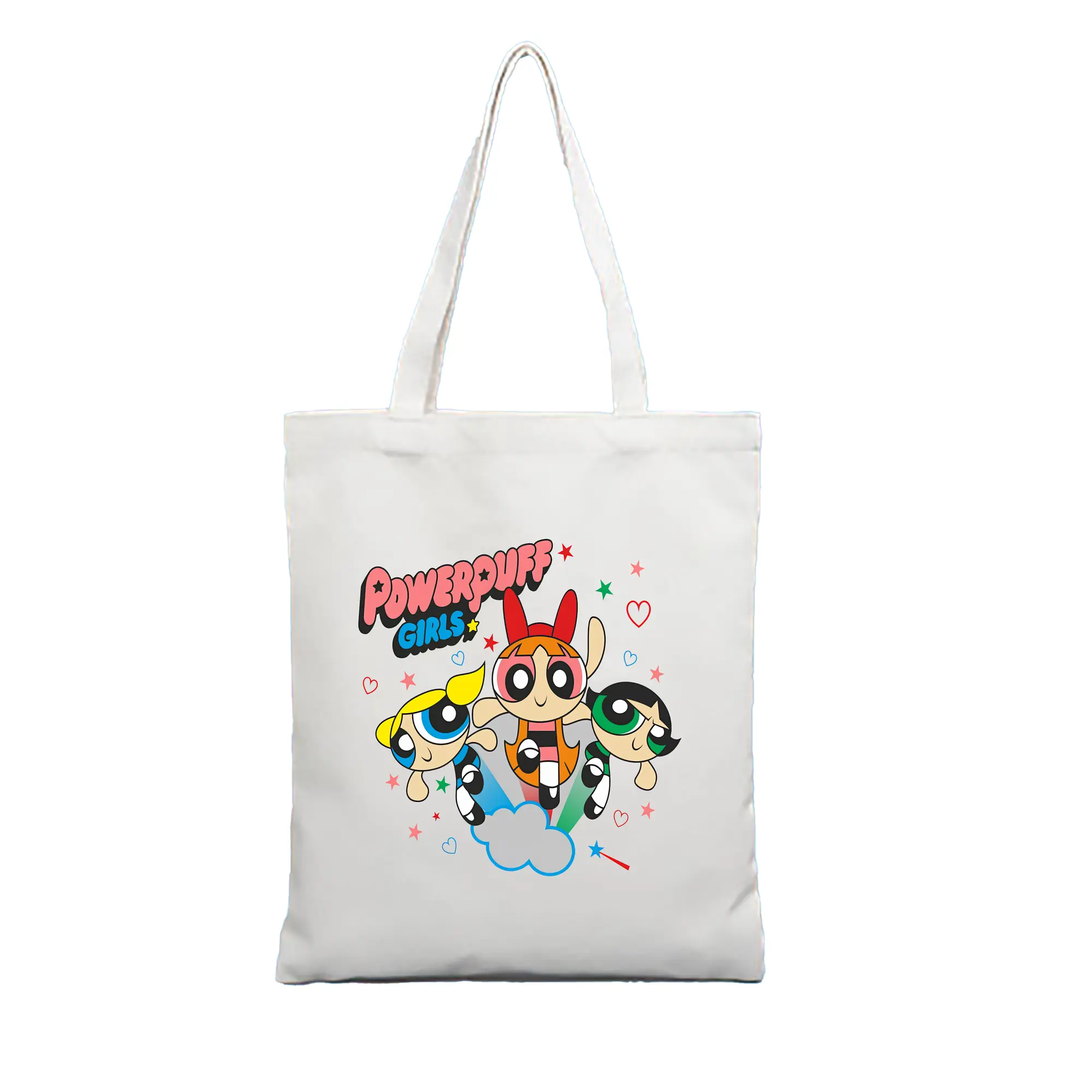 パワパフガールズ グッズ バターカップ - 縦型キャンバス手提げバッグ（トートバッグ） ・ キャンバス素材 ・ ショッピング用 ・ 軽量 丈夫 お手入れ簡単
