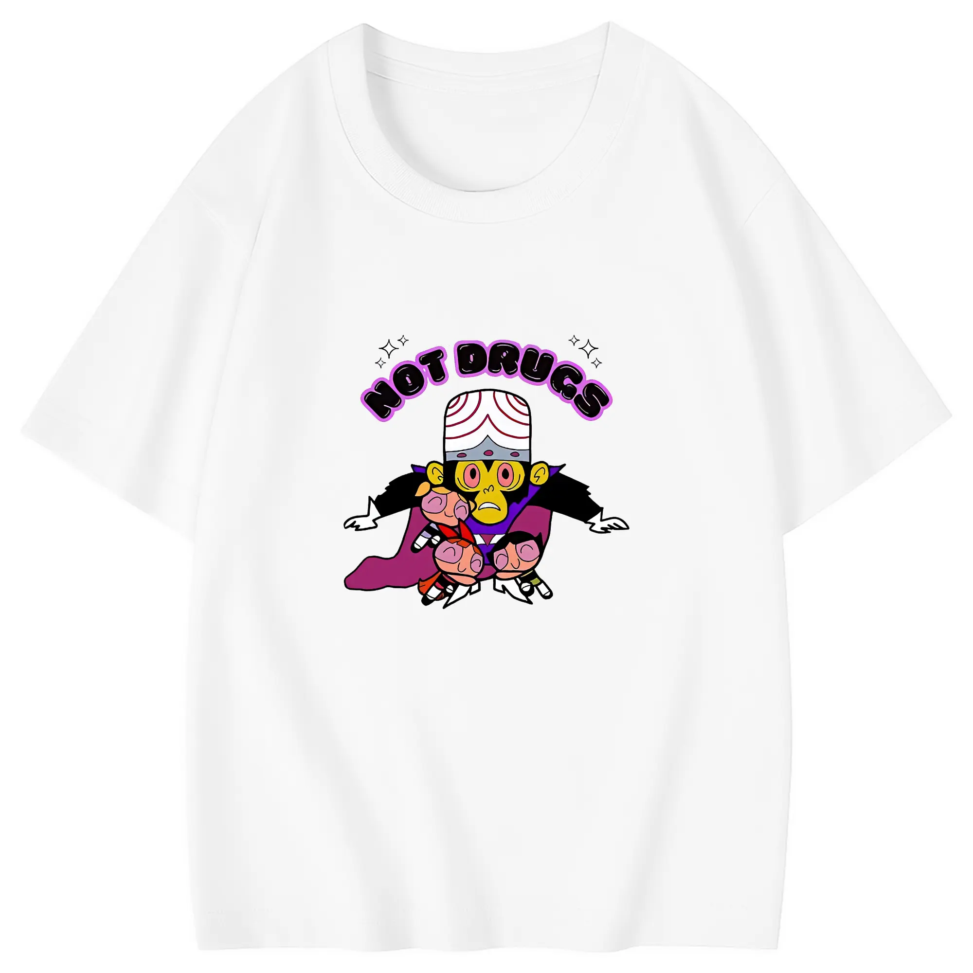 パワパフガールズ グッズ モジョ・ジョジョ - 綿100％ キッズTシャツ ・ フロントプリント ・ 快適 通気性 ・ スポーツ カジュアル 散歩用