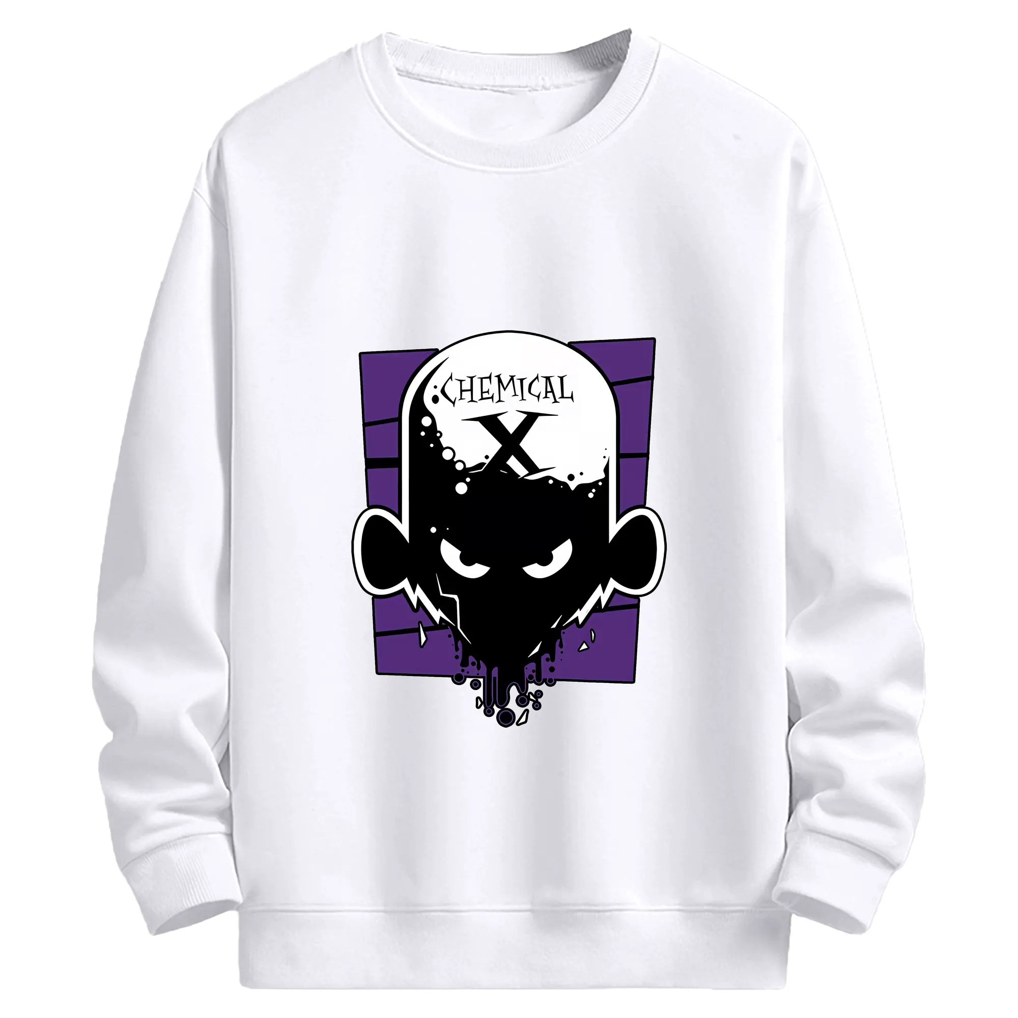 パワパフガールズ グッズ モジョ・ジョジョ - 高品質 クルーネック スウェット ・ コットン59％ ポリエステル41％ ・ ユニセックス 長袖 トレーナー ・ カジュアル デイリー スポーツ 散歩用