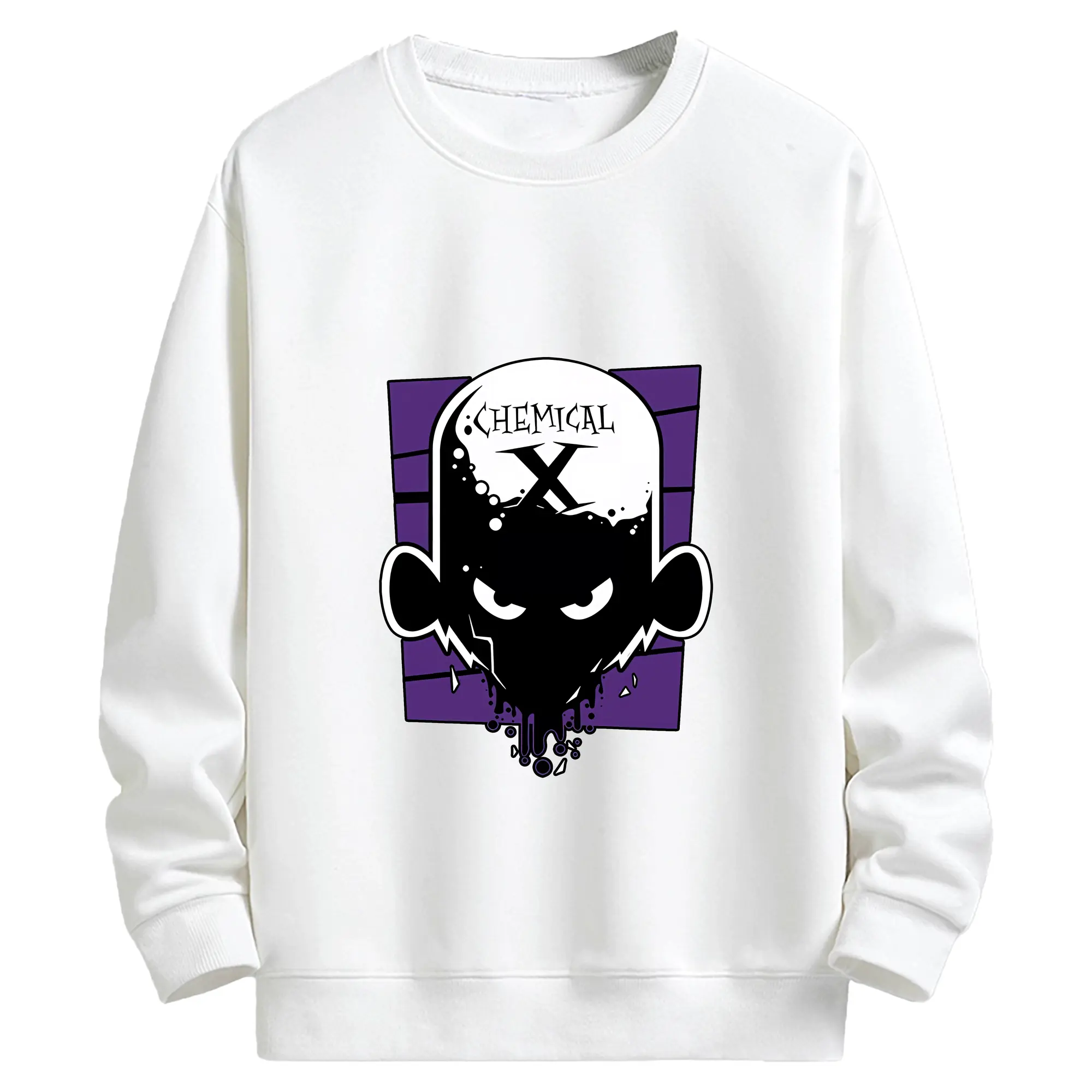 パワパフガールズ グッズ モジョ・ジョジョ - キッズ クルーネックスウェットシャツ ・ フロントプリント ・ 綿80％ ポリエステル20％ ・ 快適 通学 スポーツ 日常使い お散歩用