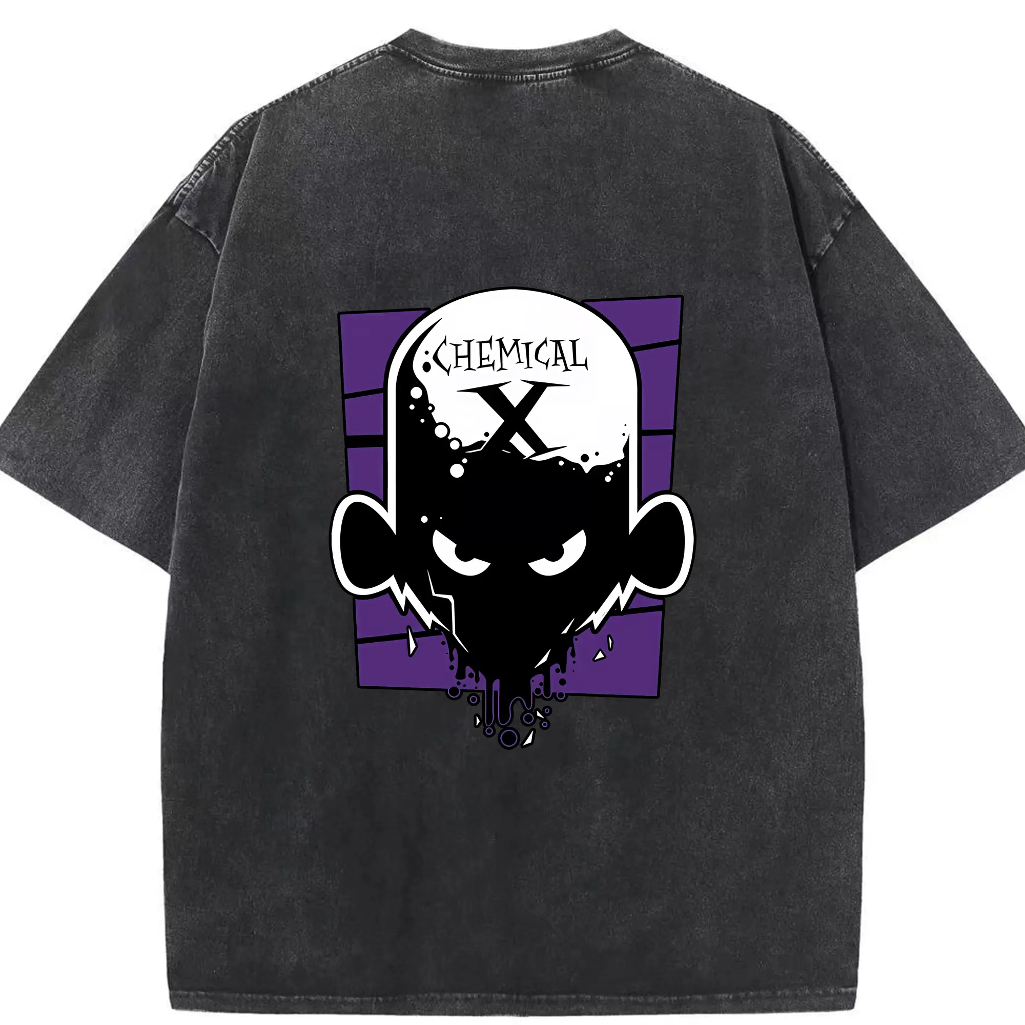 パワパフガールズ グッズ モジョ・ジョジョ - 綿100％ ヴィンテージ風 半袖Tシャツ ・ 背面プリント ・ 柔らか肌触り ・ 通気性 快適 ・ スポーツ カジュアル 外出用