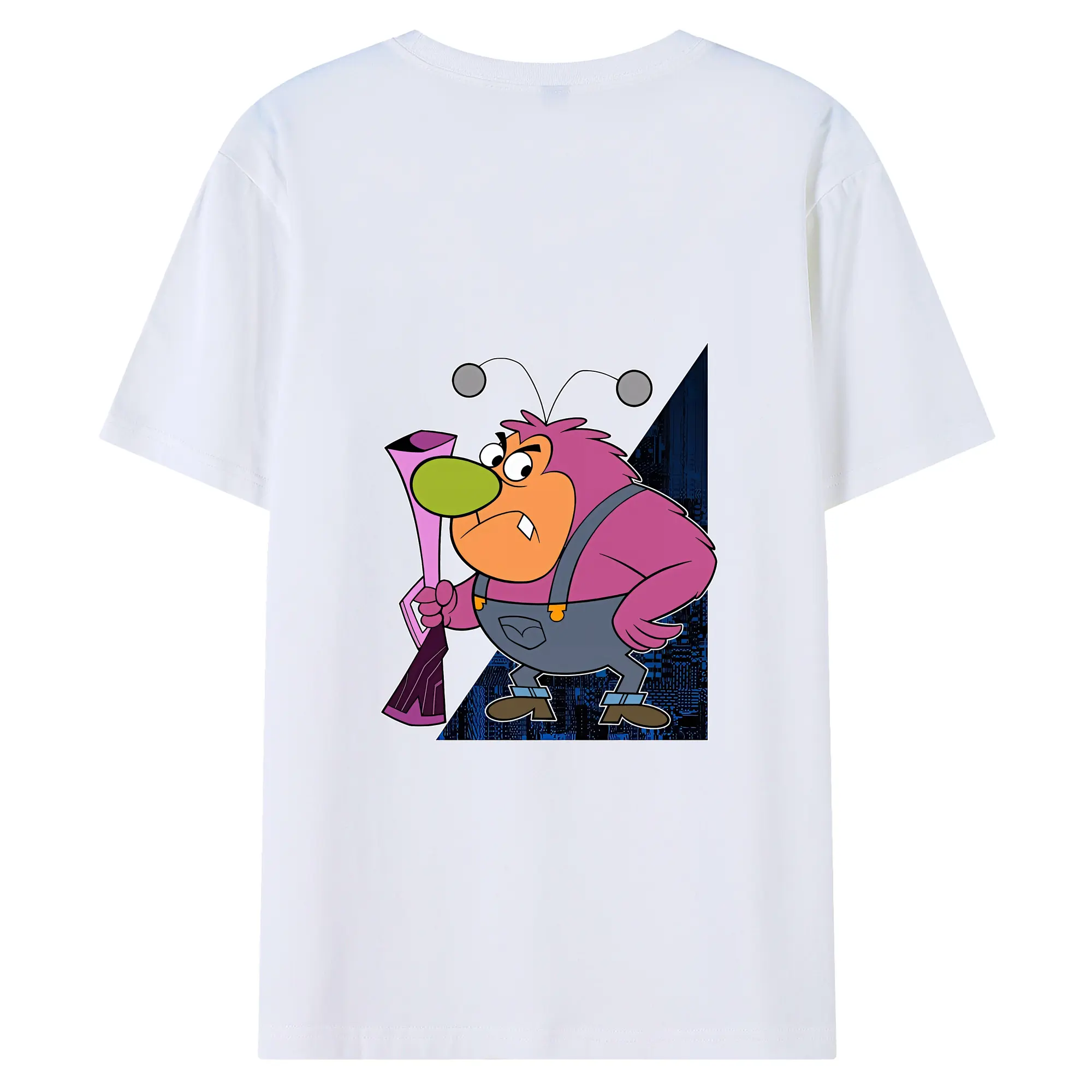 パワパフガールズ グッズ ファジー・ラムキンス - 綿100％ 半袖Tシャツ ・ バックプリント ・ 快適 通気性 ・ 日常使い 散歩 スポーツ用