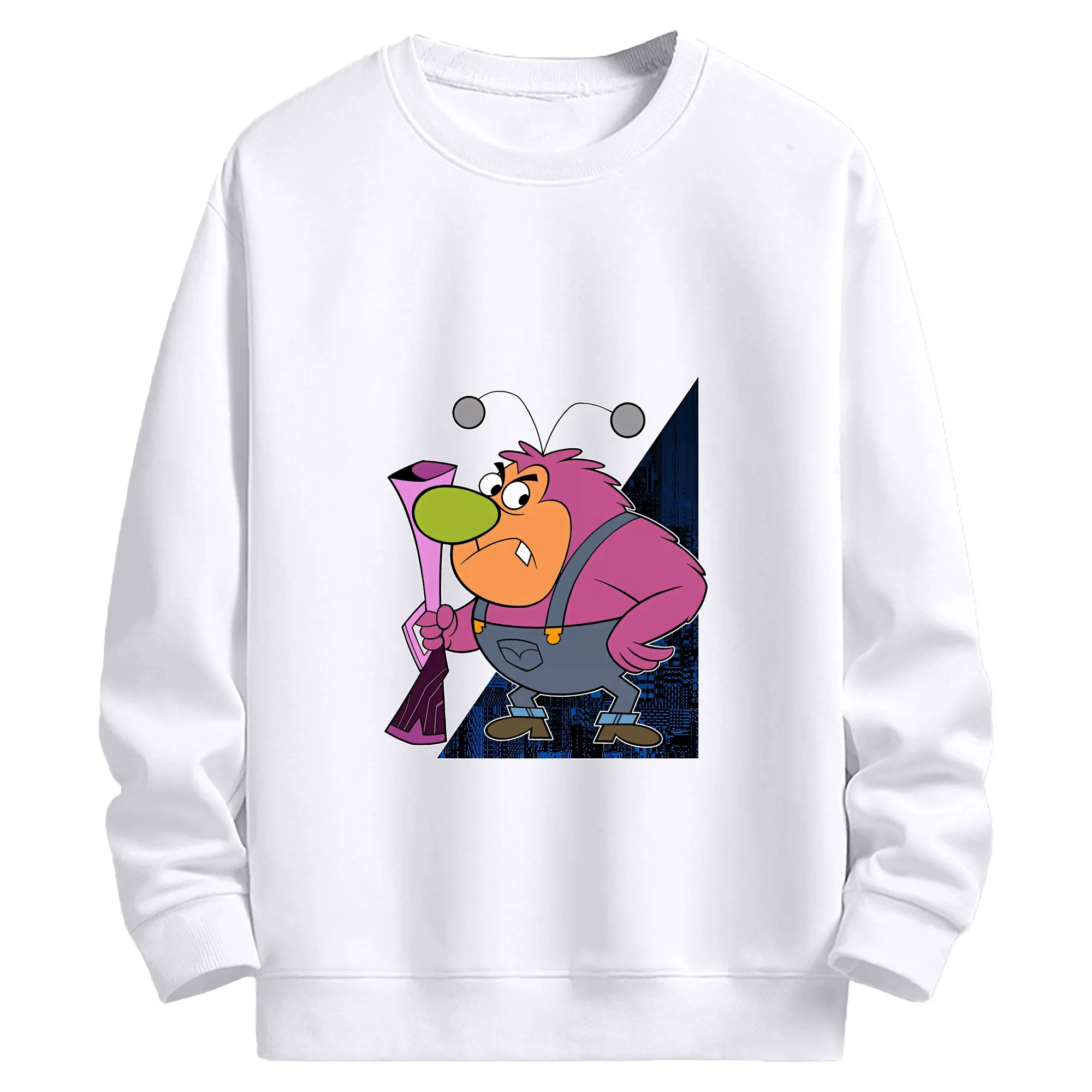 パワパフガールズ グッズ ファジー・ラムキンス - 高品質 クルーネック スウェット ・ コットン59％ ポリエステル41％ ・ ユニセックス 長袖 トレーナー ・ カジュアル デイリー スポーツ 散歩用