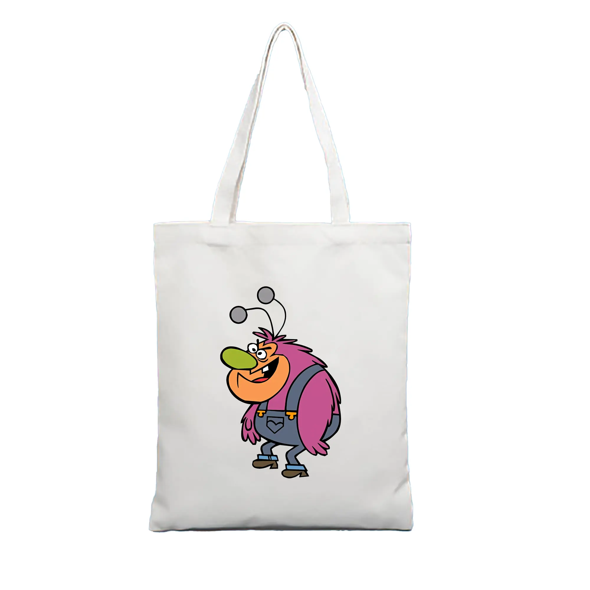 パワパフガールズ グッズ ファジー・ラムキンス - 縦型キャンバス手提げバッグ（トートバッグ） ・ キャンバス素材 ・ ショッピング用 ・ 軽量 丈夫 お手入れ簡単