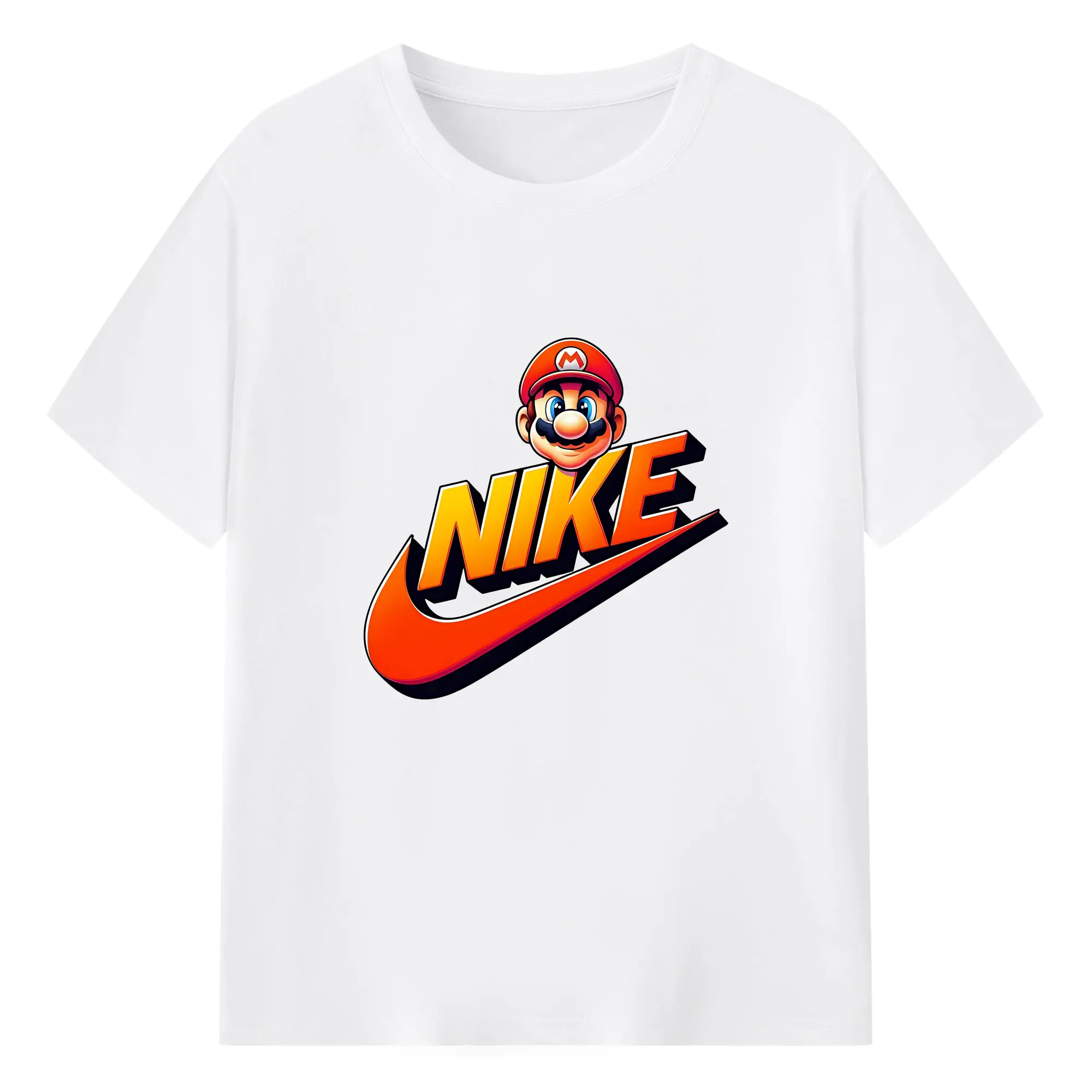 マリオ グッズ マリオ - 綿100％ 半袖Tシャツ ・ フロントプリント ・ 快適 通気性 ・ 日常使い 散歩 スポーツ用