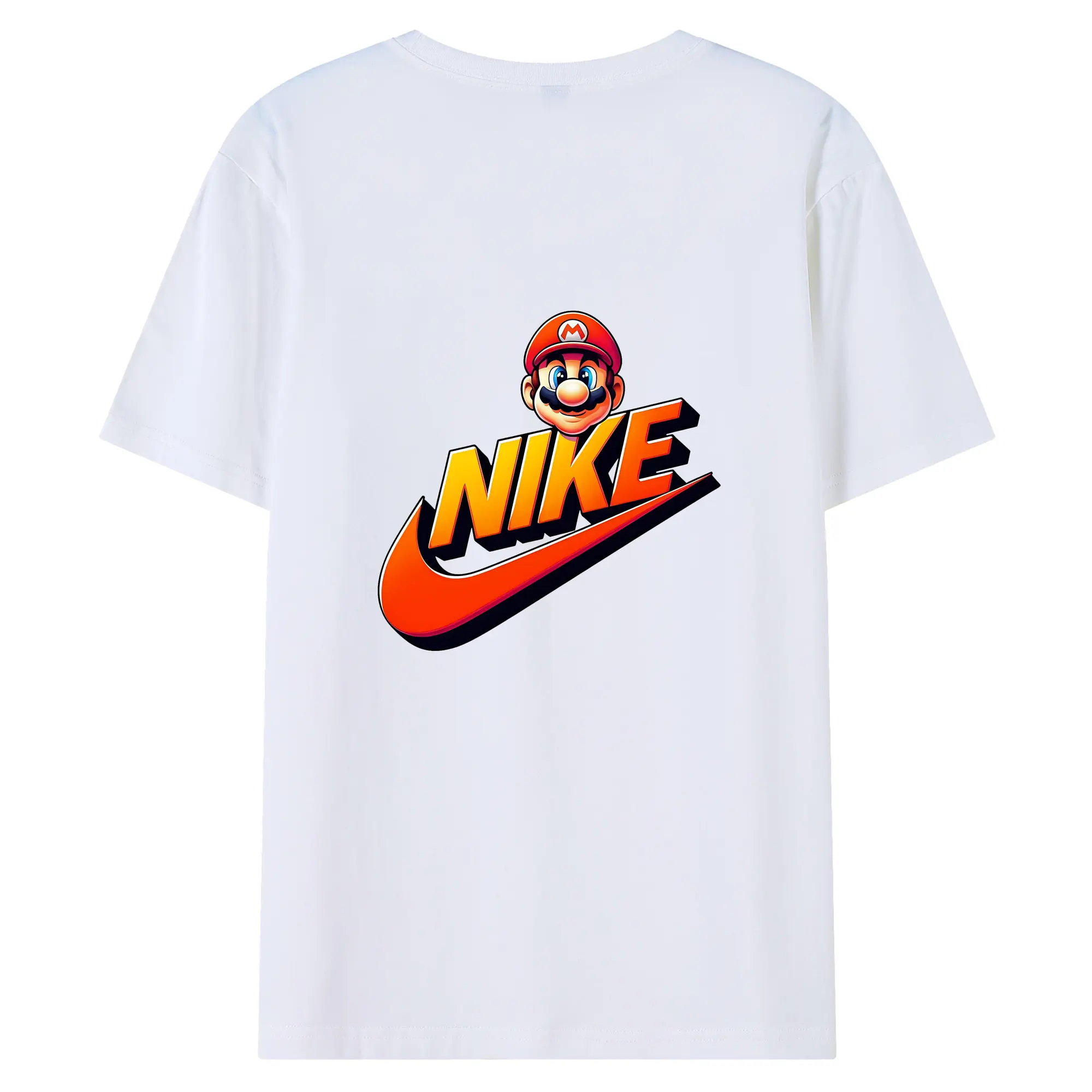 マリオ グッズ マリオ - 綿100％ 半袖Tシャツ ・ バックプリント ・ 快適 通気性 ・ 日常使い 散歩 スポーツ用