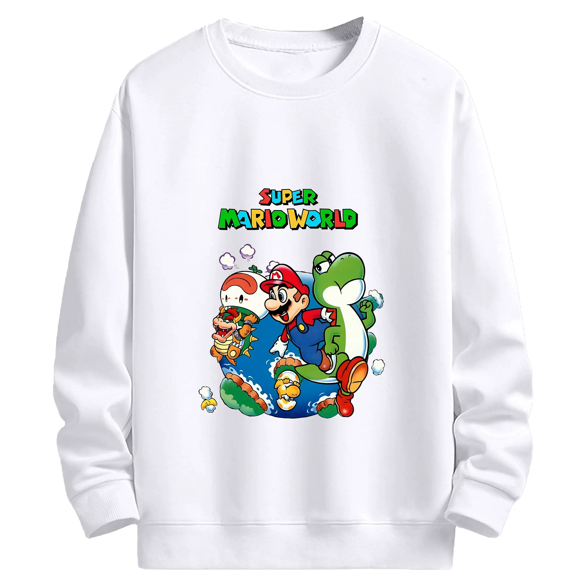 マリオ グッズ マリオ - 高品質 クルーネック スウェット ・ コットン59％ ポリエステル41％ ・ ユニセックス 長袖 トレーナー ・ カジュアル デイリー スポーツ 散歩用