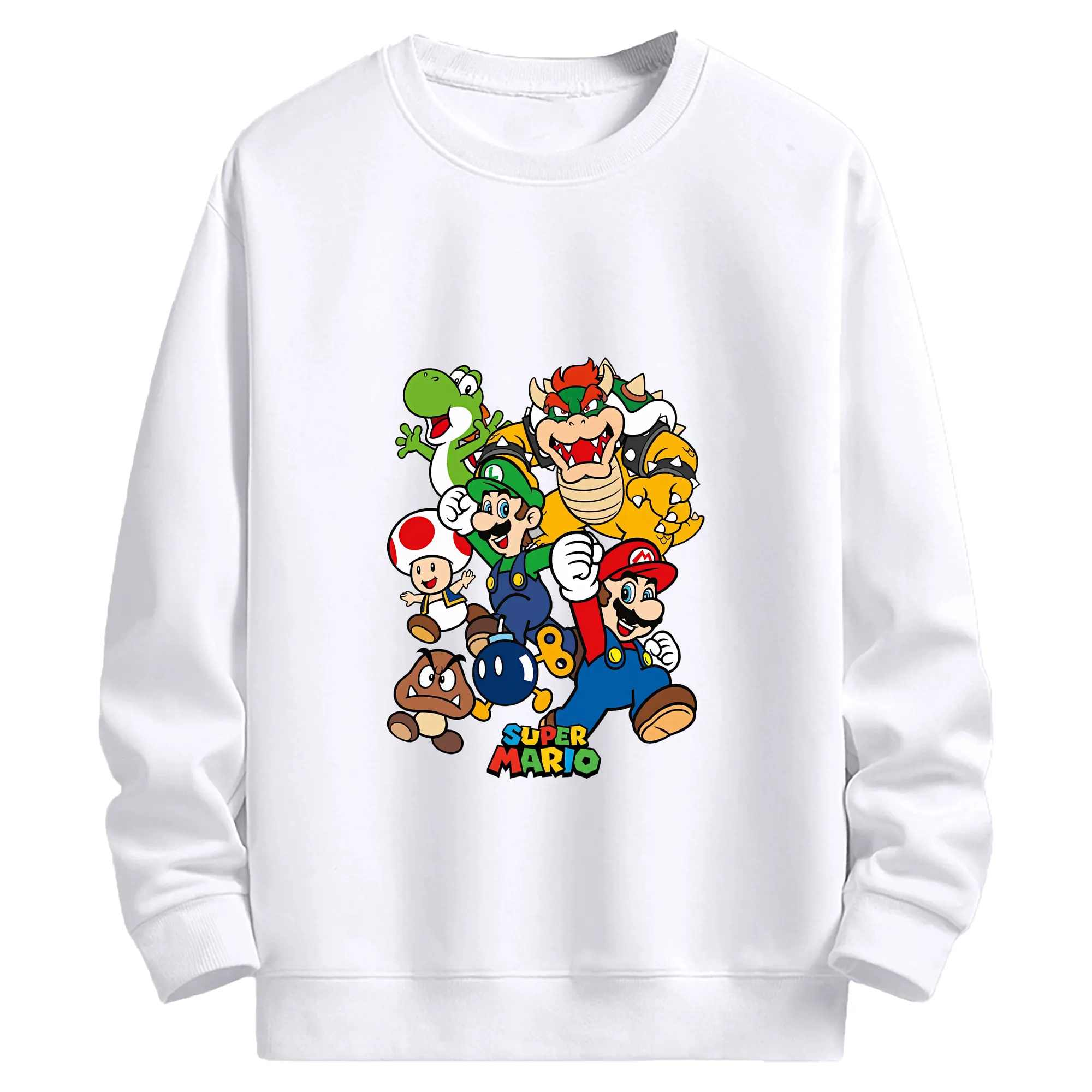 マリオ グッズ ルイージ - 高品質 クルーネック スウェット ・ コットン59％ ポリエステル41％ ・ ユニセックス 長袖 トレーナー ・ カジュアル デイリー スポーツ 散歩用