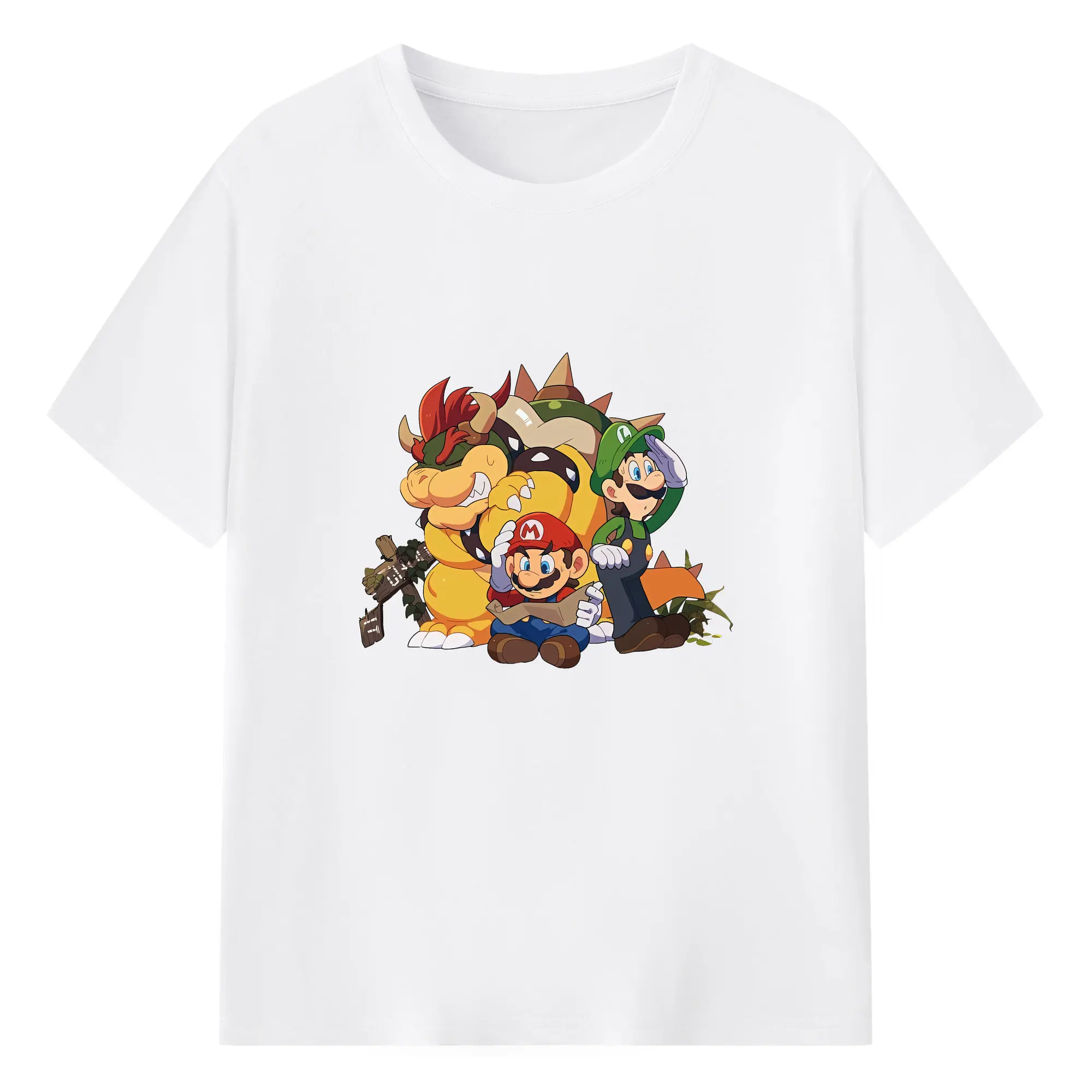 マリオ グッズ クッパ - 綿100％ 半袖Tシャツ ・ フロントプリント ・ 快適 通気性 ・ 日常使い 散歩 スポーツ用
