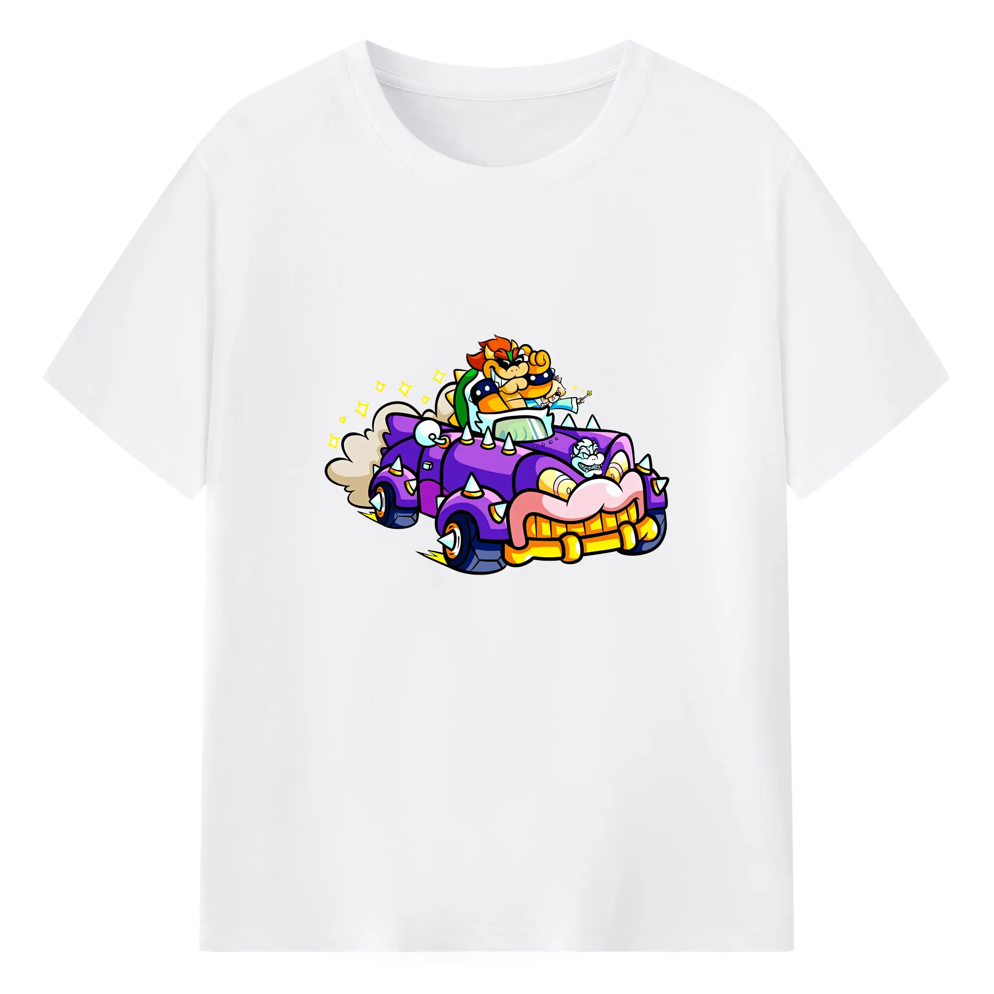 マリオ グッズ クッパ - 綿100％ 半袖Tシャツ ・ フロントプリント ・ 快適 通気性 ・ 日常使い 散歩 スポーツ用