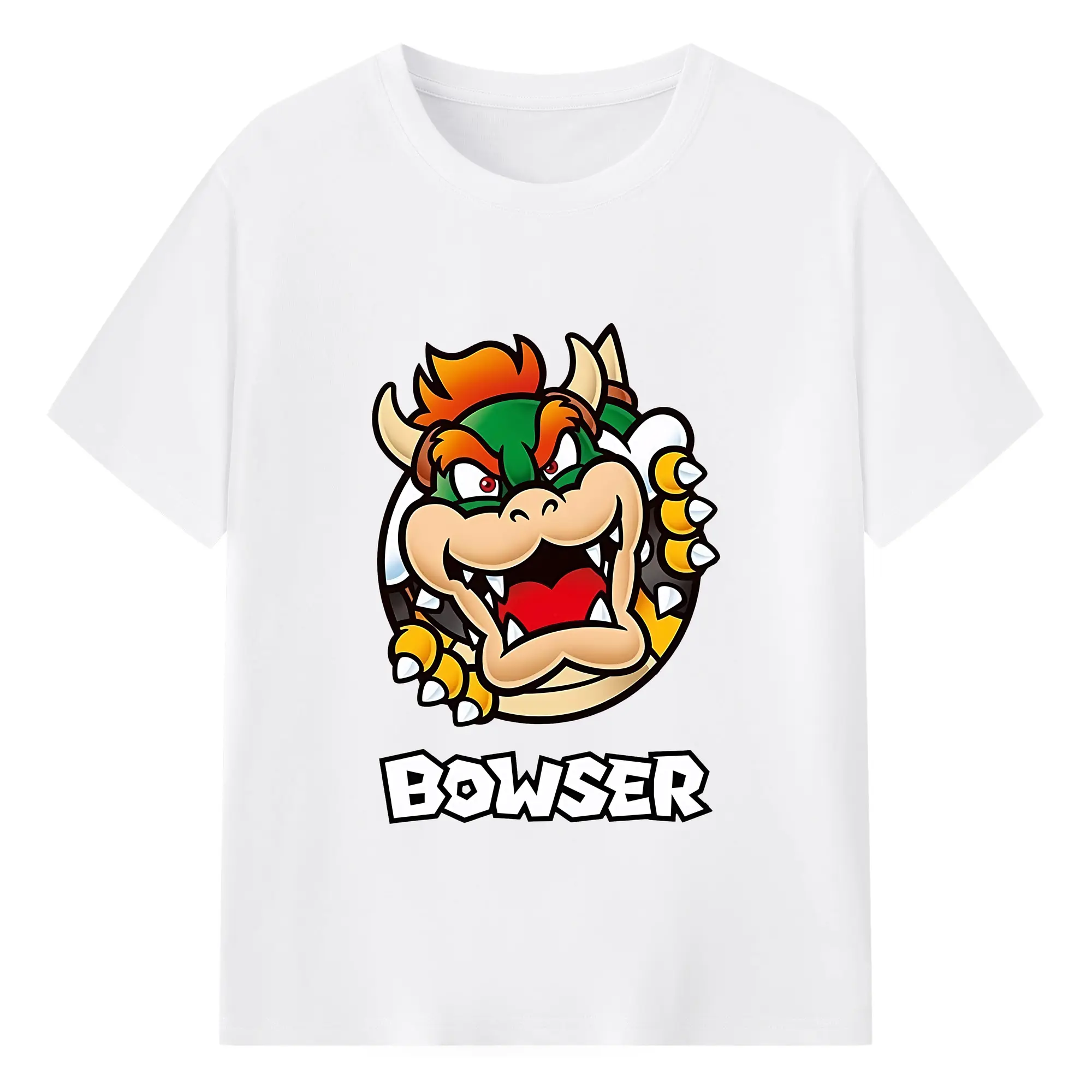 マリオ グッズ クッパ - 綿100％ 半袖Tシャツ ・ フロントプリント ・ 快適 通気性 ・ 日常使い 散歩 スポーツ用