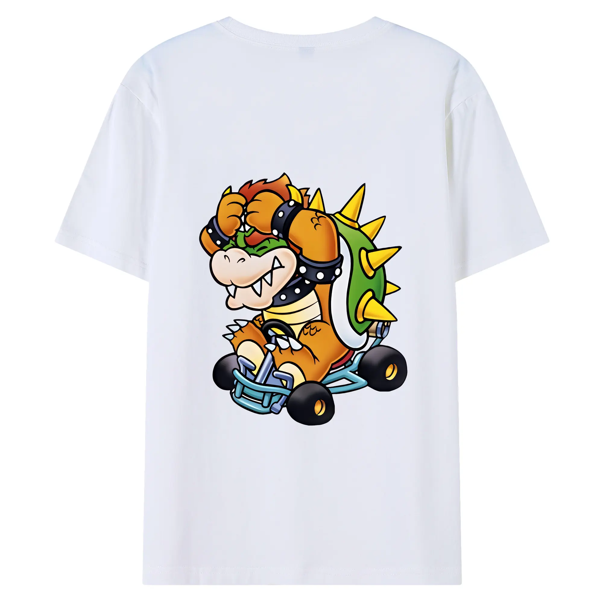 マリオ グッズ クッパ - 綿100％ 半袖Tシャツ ・ バックプリント ・ 快適 通気性 ・ 日常使い 散歩 スポーツ用