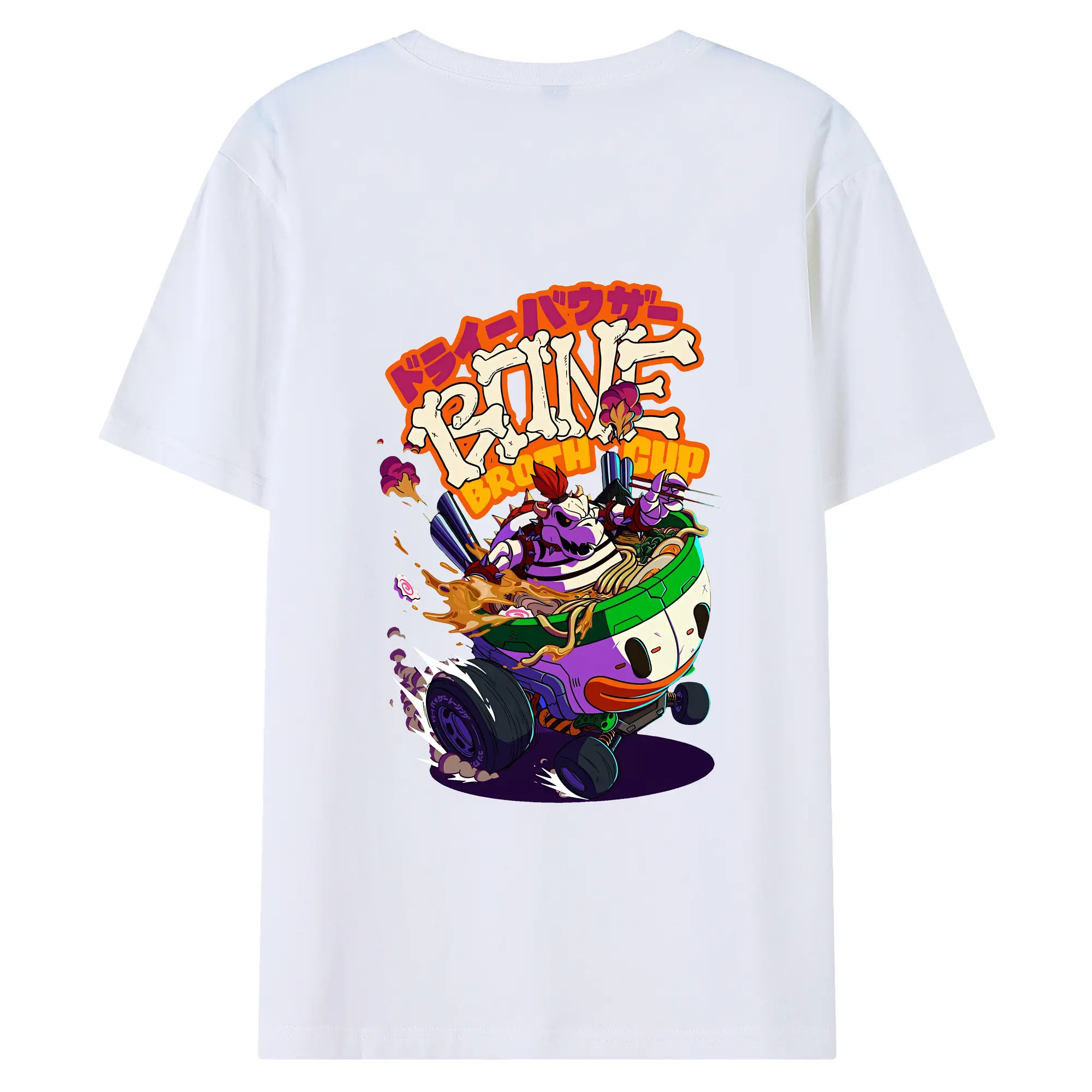 マリオ グッズ クッパ - 綿100％ 半袖Tシャツ ・ バックプリント ・ 快適 通気性 ・ 日常使い 散歩 スポーツ用