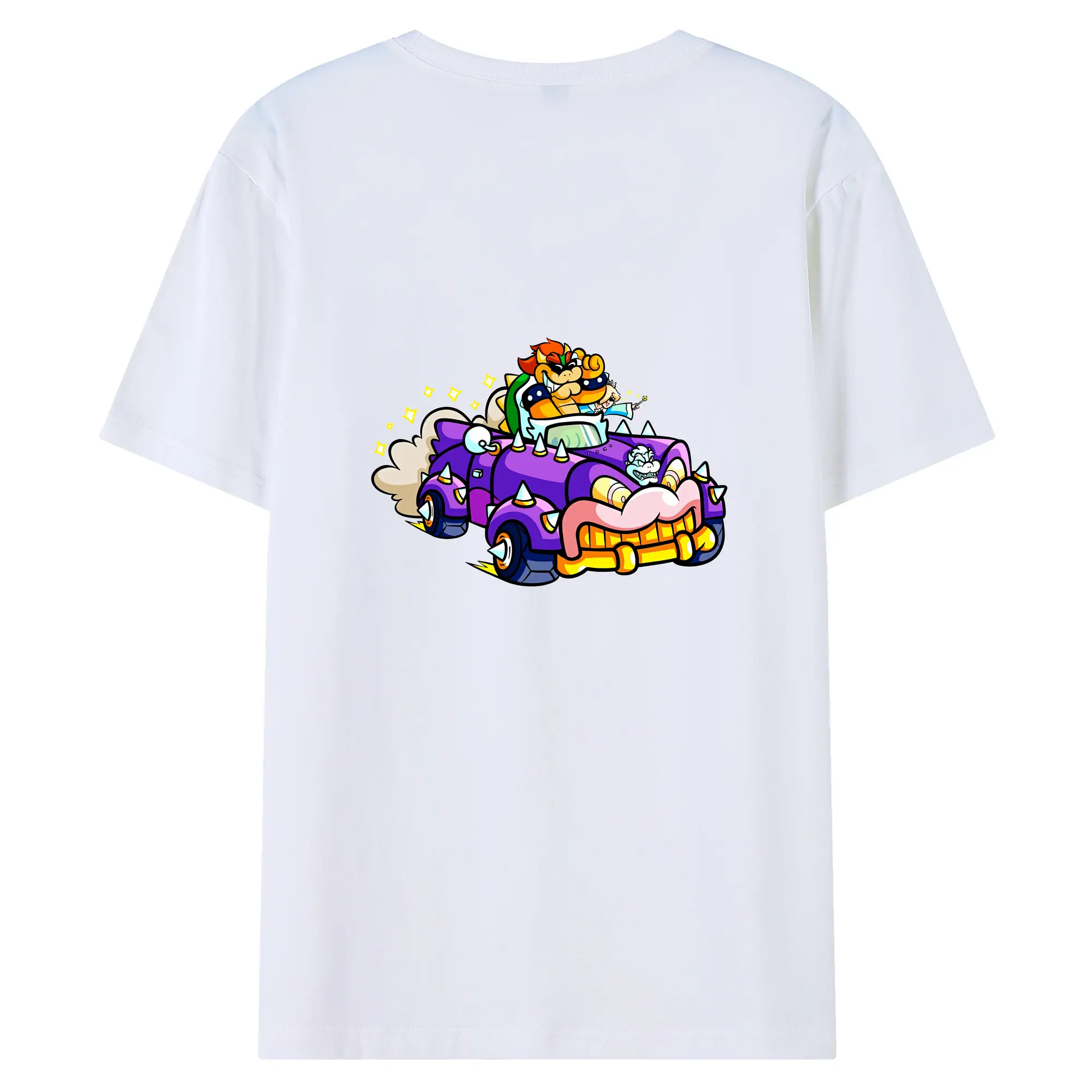 マリオ グッズ クッパ - 綿100％ 半袖Tシャツ ・ バックプリント ・ 快適 通気性 ・ 日常使い 散歩 スポーツ用