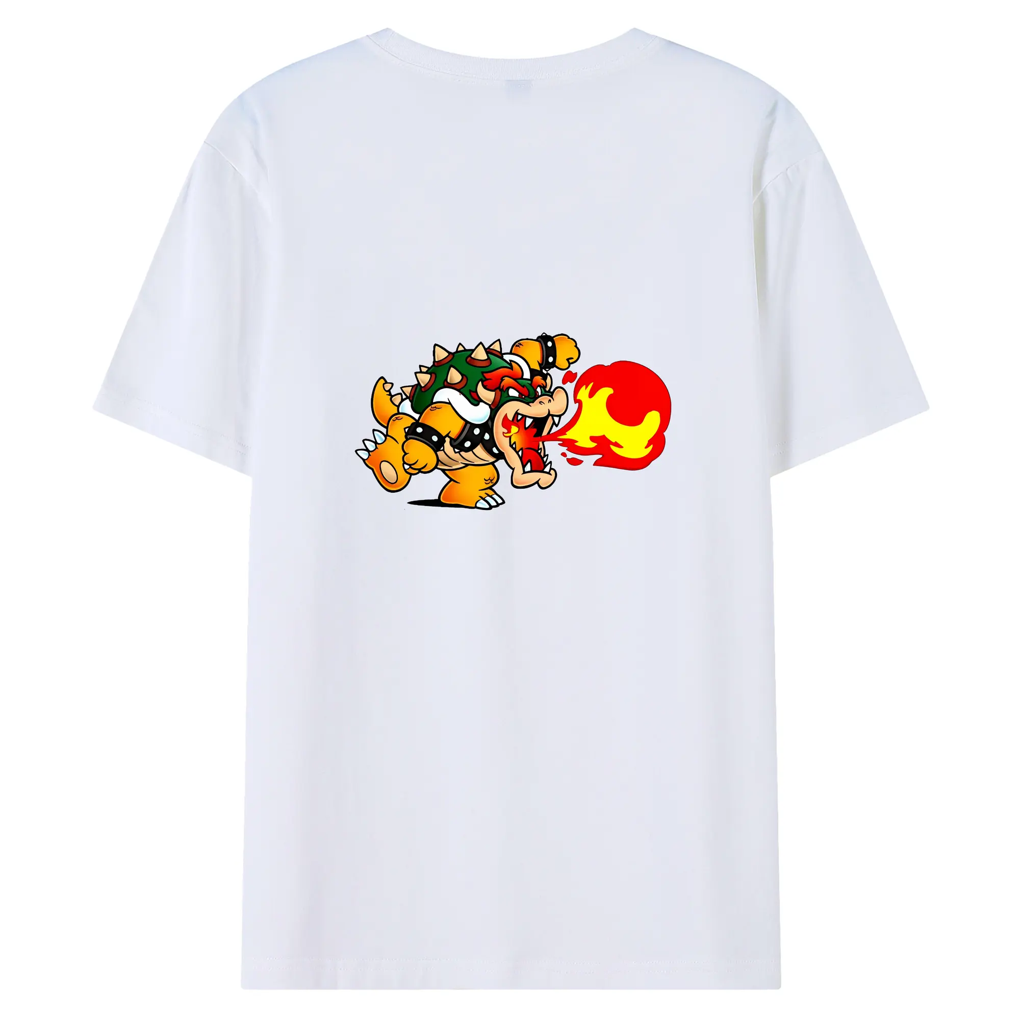 マリオ グッズ クッパ - 綿100％ 半袖Tシャツ ・ バックプリント ・ 快適 通気性 ・ 日常使い 散歩 スポーツ用