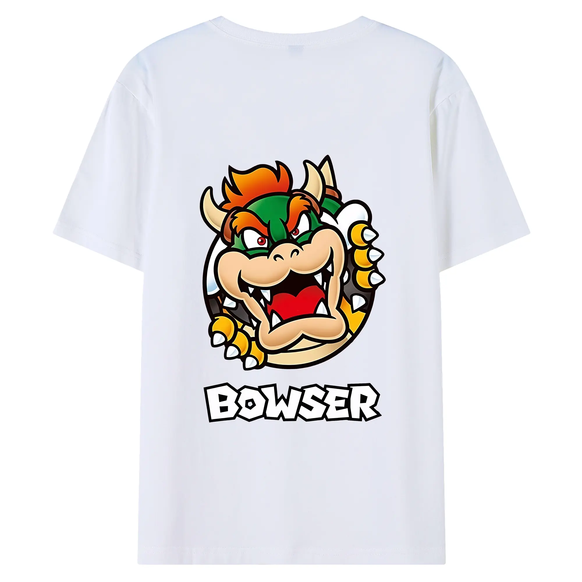 マリオ グッズ クッパ - 綿100％ 半袖Tシャツ ・ バックプリント ・ 快適 通気性 ・ 日常使い 散歩 スポーツ用