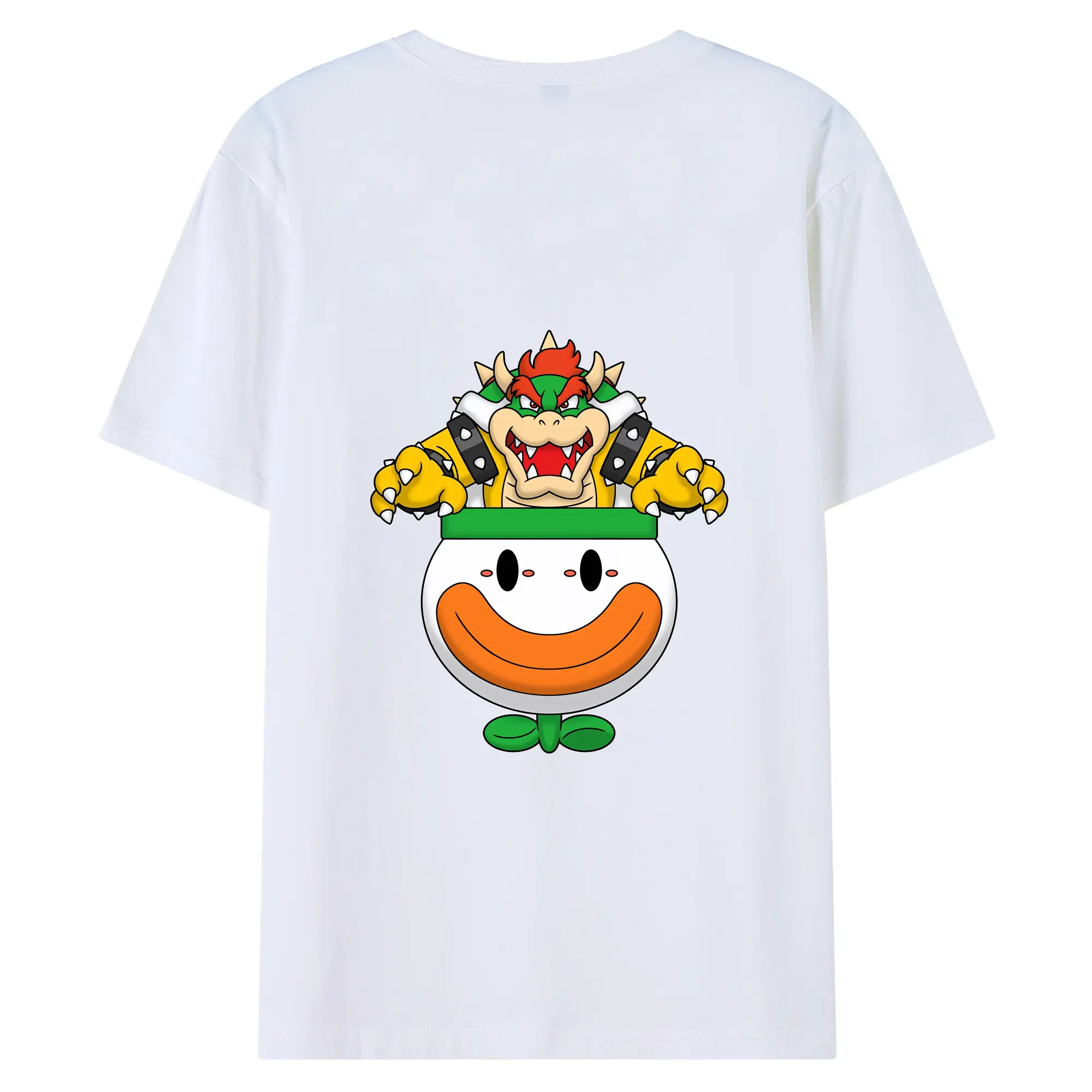 マリオ グッズ クッパ - 綿100％ 半袖Tシャツ ・ バックプリント ・ 快適 通気性 ・ 日常使い 散歩 スポーツ用