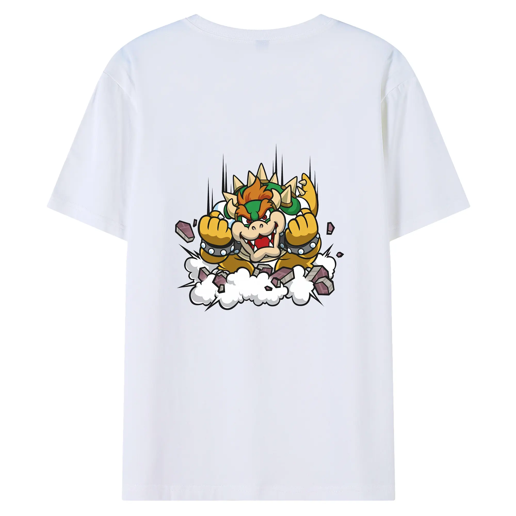 マリオ グッズ クッパ - 綿100％ 半袖Tシャツ ・ バックプリント ・ 快適 通気性 ・ 日常使い 散歩 スポーツ用