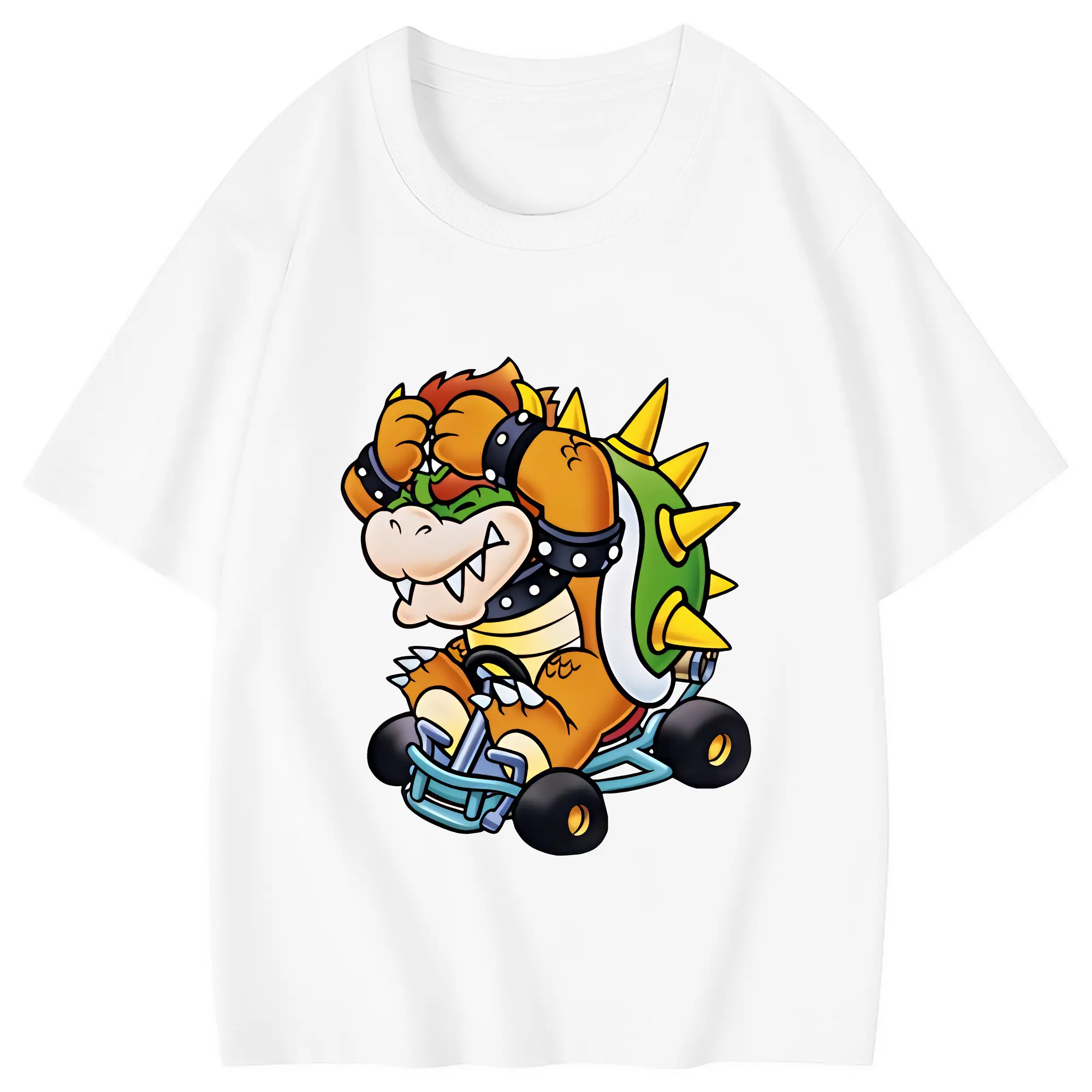 マリオ グッズ クッパ - 綿100％ キッズTシャツ ・ フロントプリント ・ 快適 通気性 ・ スポーツ カジュアル 散歩用