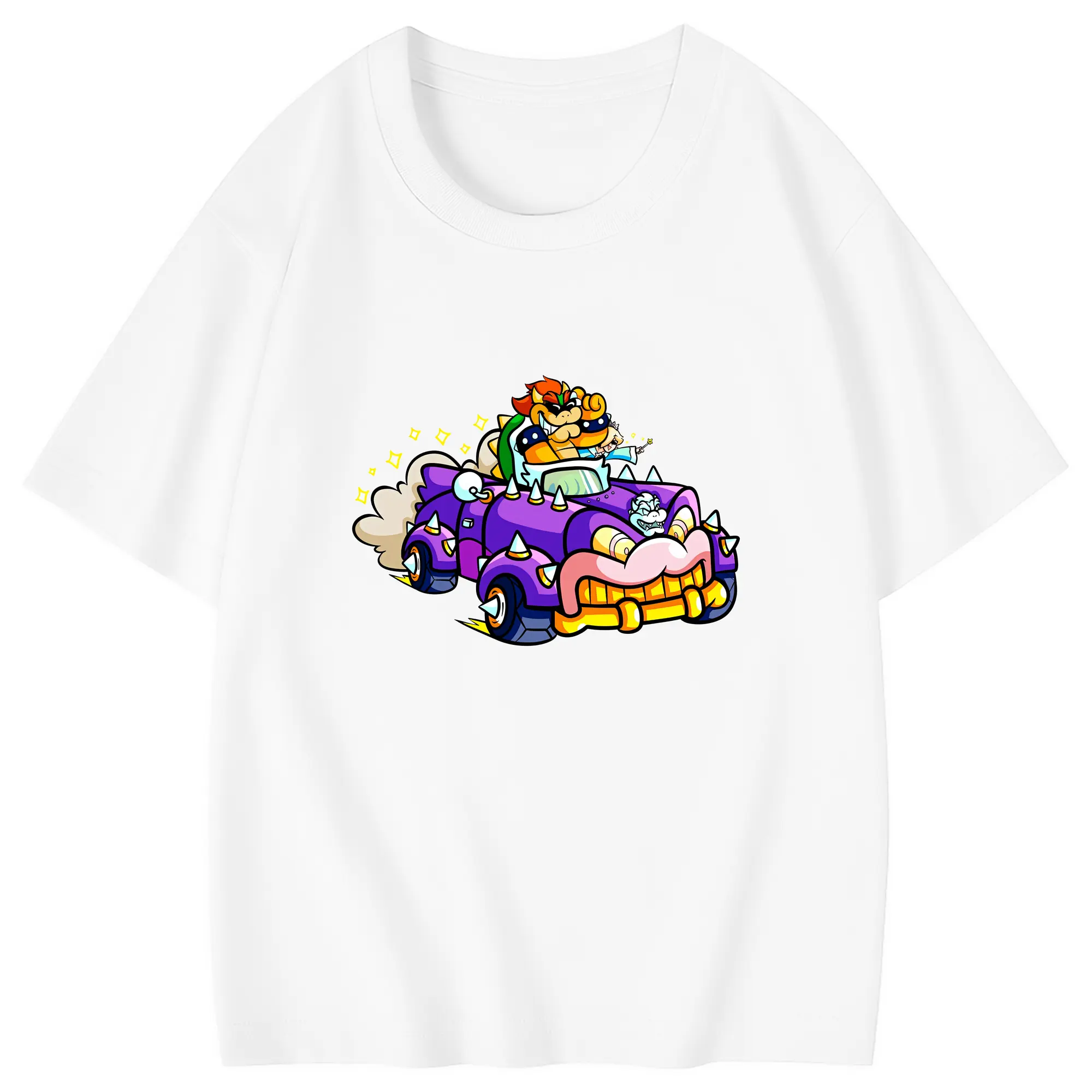 マリオ グッズ クッパ - 綿100％ キッズTシャツ ・ フロントプリント ・ 快適 通気性 ・ スポーツ カジュアル 散歩用