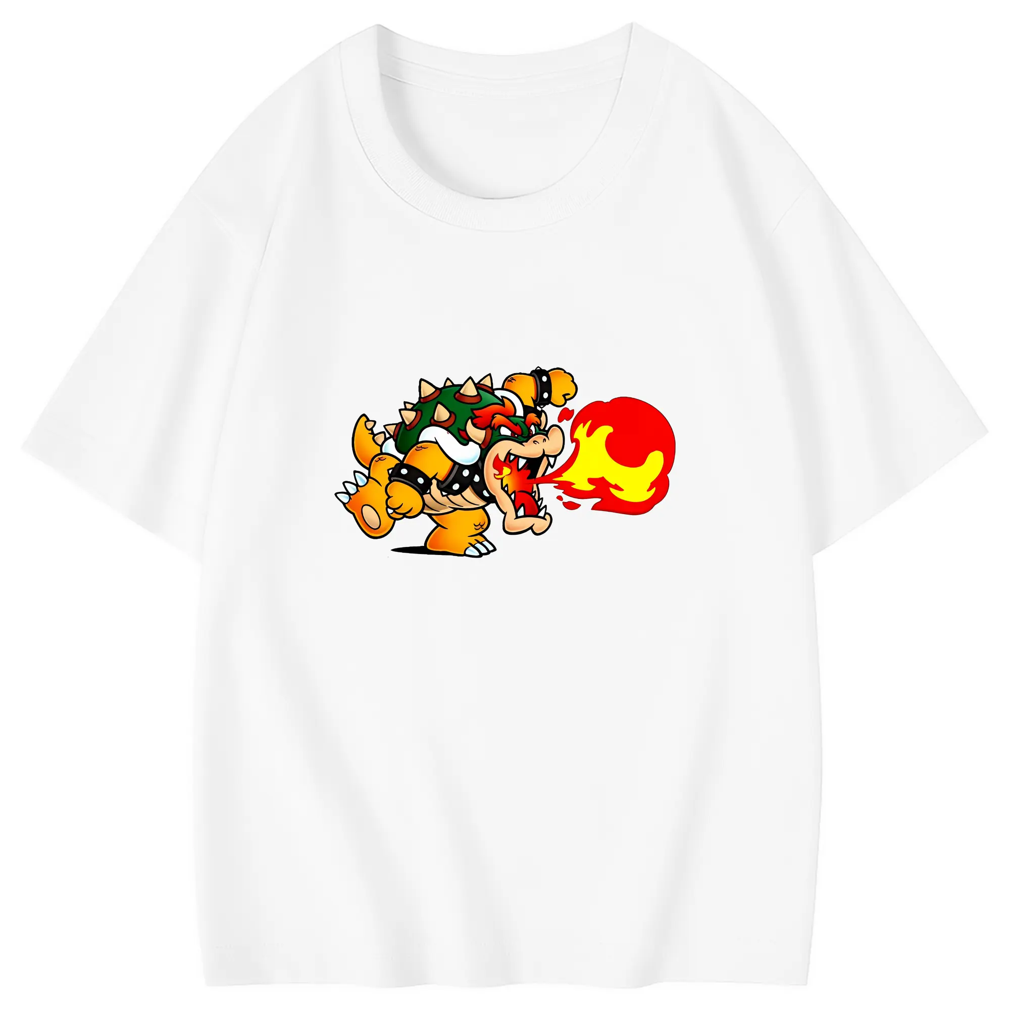 マリオ グッズ クッパ - 綿100％ キッズTシャツ ・ フロントプリント ・ 快適 通気性 ・ スポーツ カジュアル 散歩用