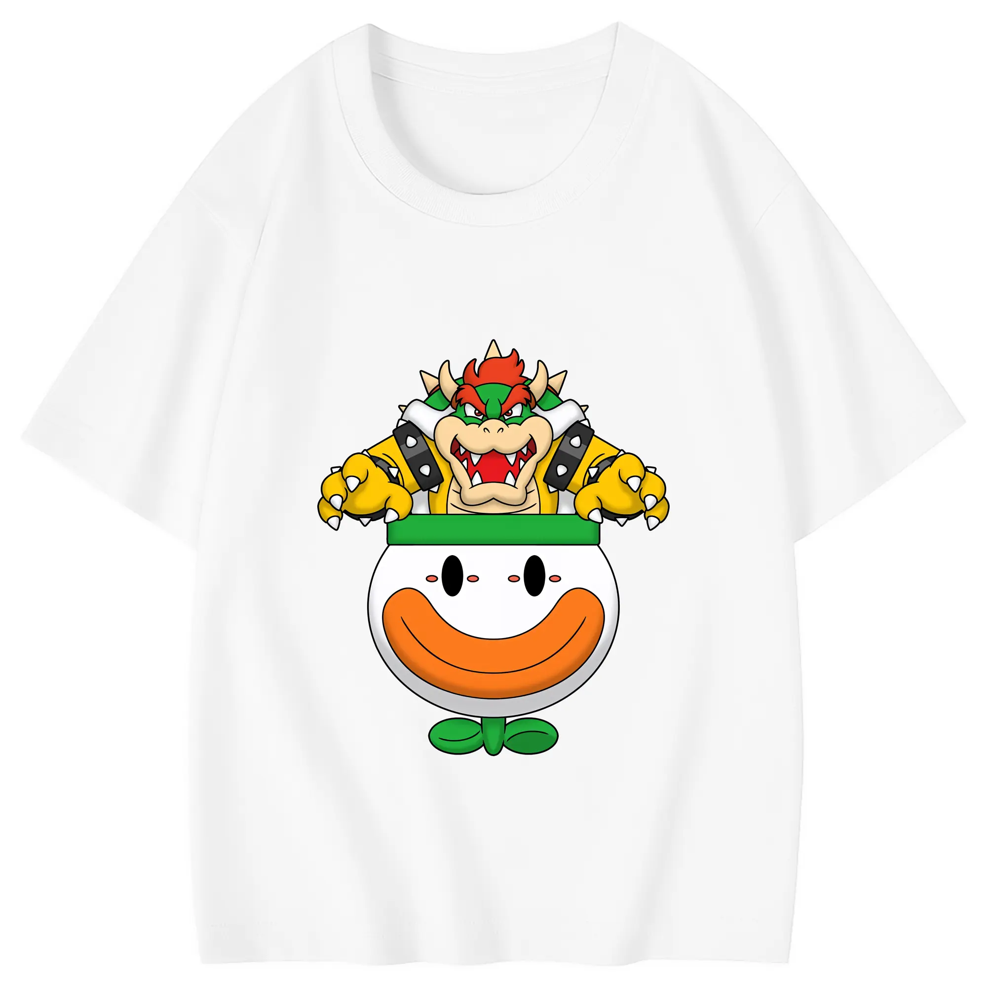 マリオ グッズ クッパ - 綿100％ キッズTシャツ ・ フロントプリント ・ 快適 通気性 ・ スポーツ カジュアル 散歩用
