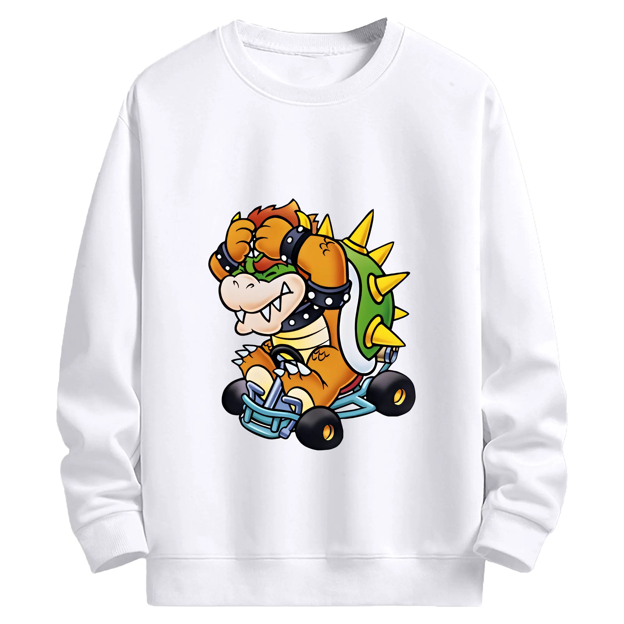 マリオ グッズ クッパ - 高品質 クルーネック スウェット ・ コットン59％ ポリエステル41％ ・ ユニセックス 長袖 トレーナー ・ カジュアル デイリー スポーツ 散歩用