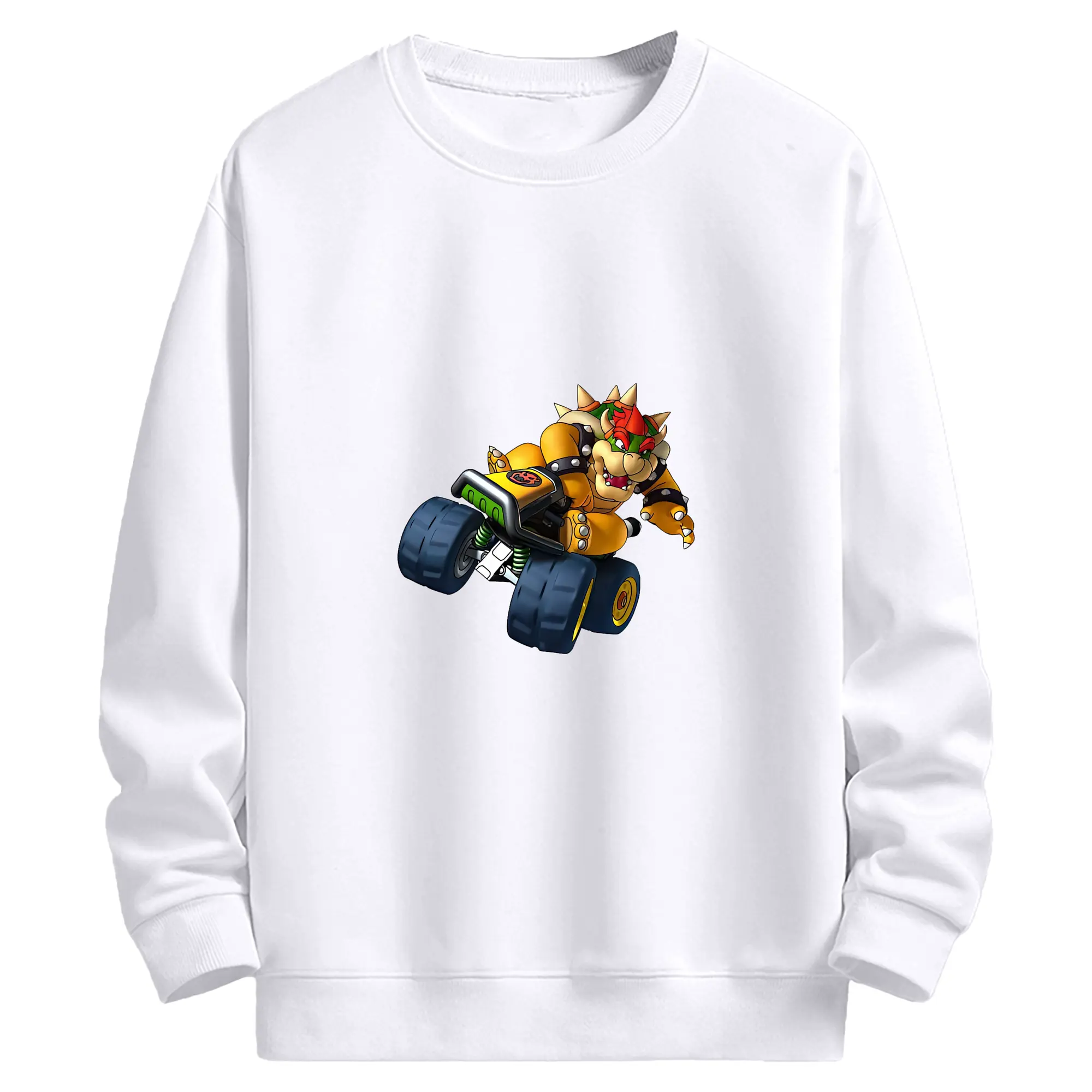 マリオ グッズ クッパ - 高品質 クルーネック スウェット ・ コットン59％ ポリエステル41％ ・ ユニセックス 長袖 トレーナー ・ カジュアル デイリー スポーツ 散歩用