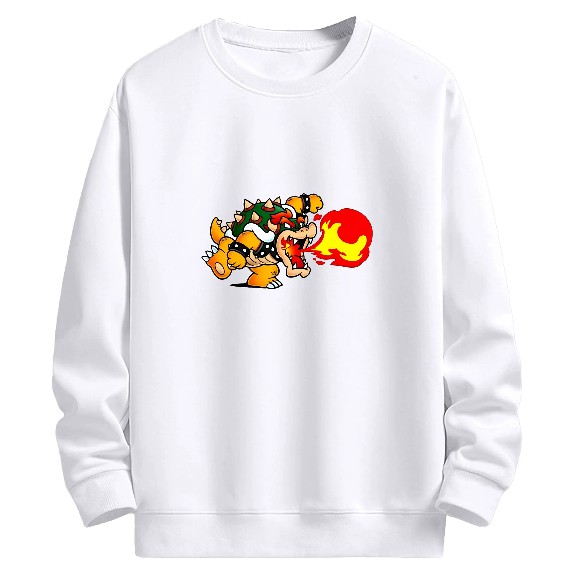 マリオ グッズ クッパ - 高品質 クルーネック スウェット ・ コットン59％ ポリエステル41％ ・ ユニセックス 長袖 トレーナー ・ カジュアル デイリー スポーツ 散歩用