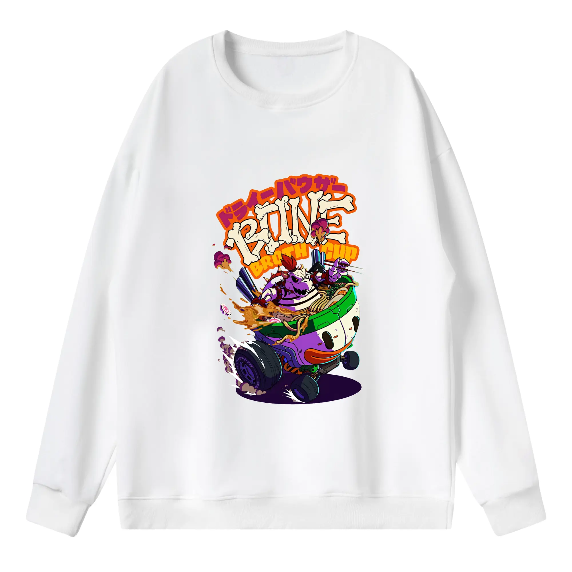 マリオ グッズ クッパ - 薄手 クルーネック スウェット 裏毛260g · ポリエステル 春秋向け カジュアル 男女兼用 · トレーナー デイリー スポーツ 散歩に最適