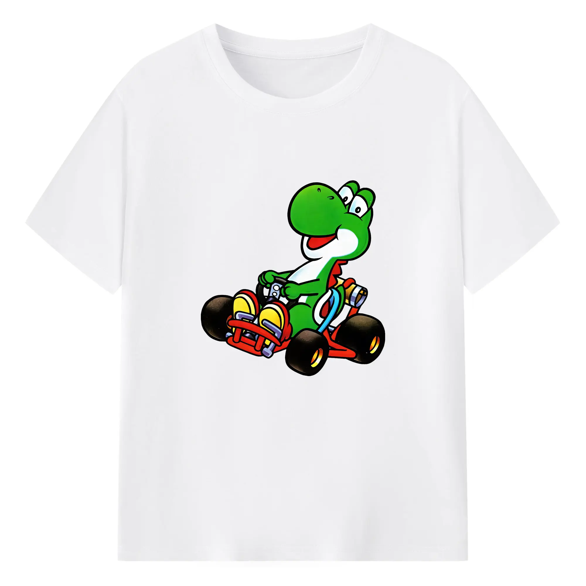 マリオ グッズ ヨッシー - 綿100％ 半袖Tシャツ ・ フロントプリント ・ 快適 通気性 ・ 日常使い 散歩 スポーツ用