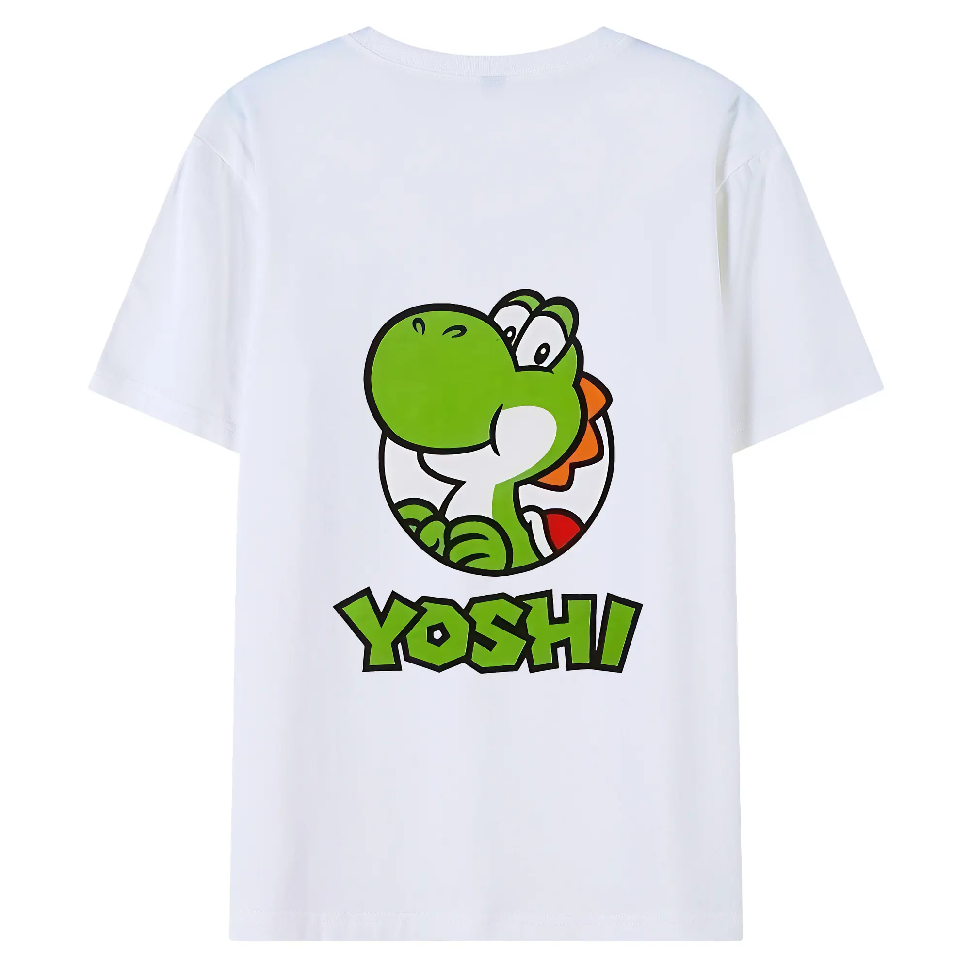 マリオ グッズ ヨッシー - 綿100％ 半袖Tシャツ ・ バックプリント ・ 快適 通気性 ・ 日常使い 散歩 スポーツ用