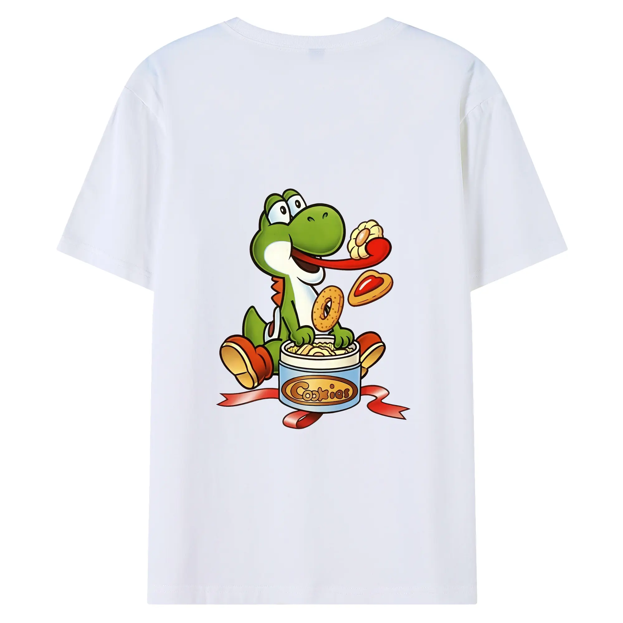 マリオ グッズ ヨッシー - 綿100％ 半袖Tシャツ ・ バックプリント ・ 快適 通気性 ・ 日常使い 散歩 スポーツ用