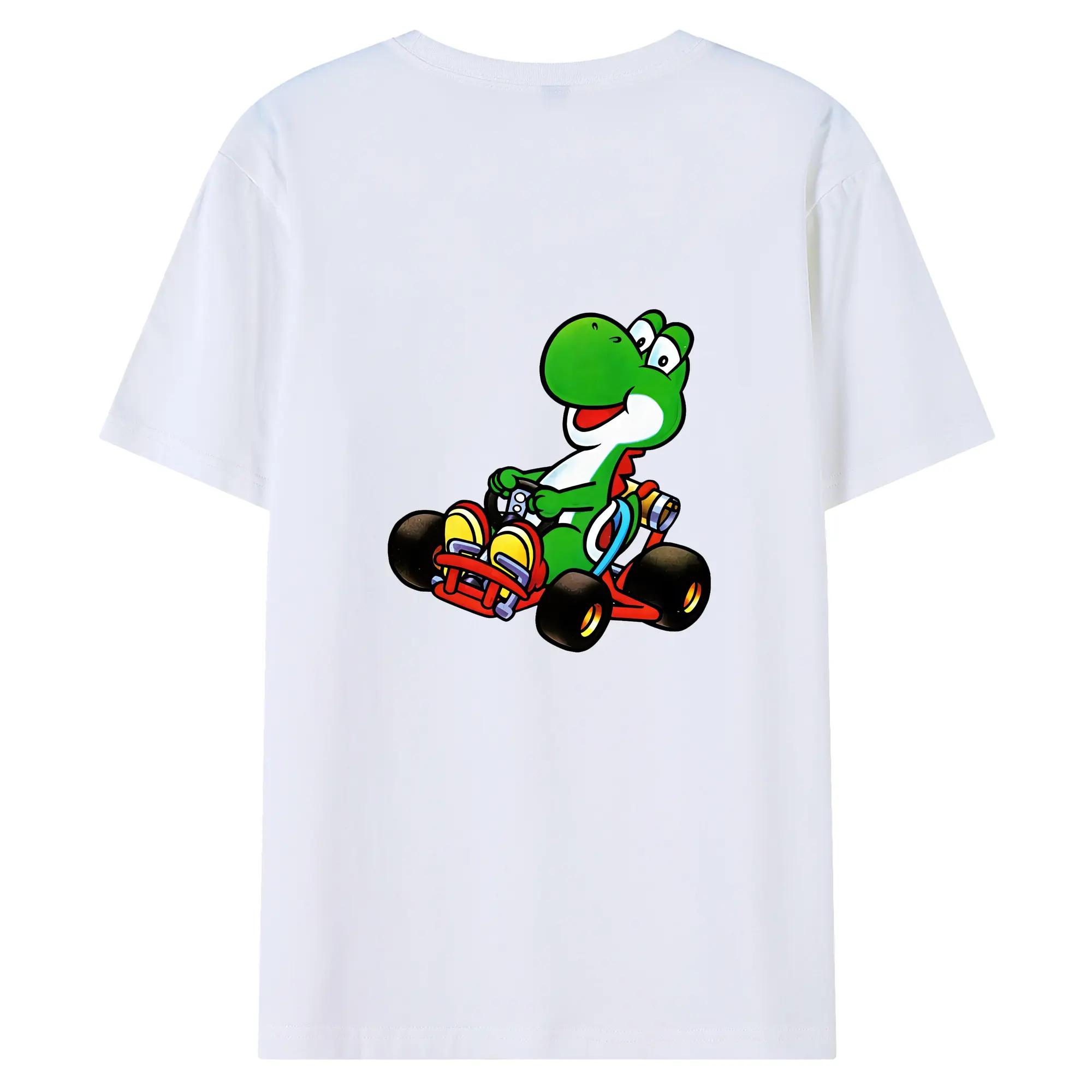 マリオ グッズ ヨッシー - 綿100％ 半袖Tシャツ ・ バックプリント ・ 快適 通気性 ・ 日常使い 散歩 スポーツ用