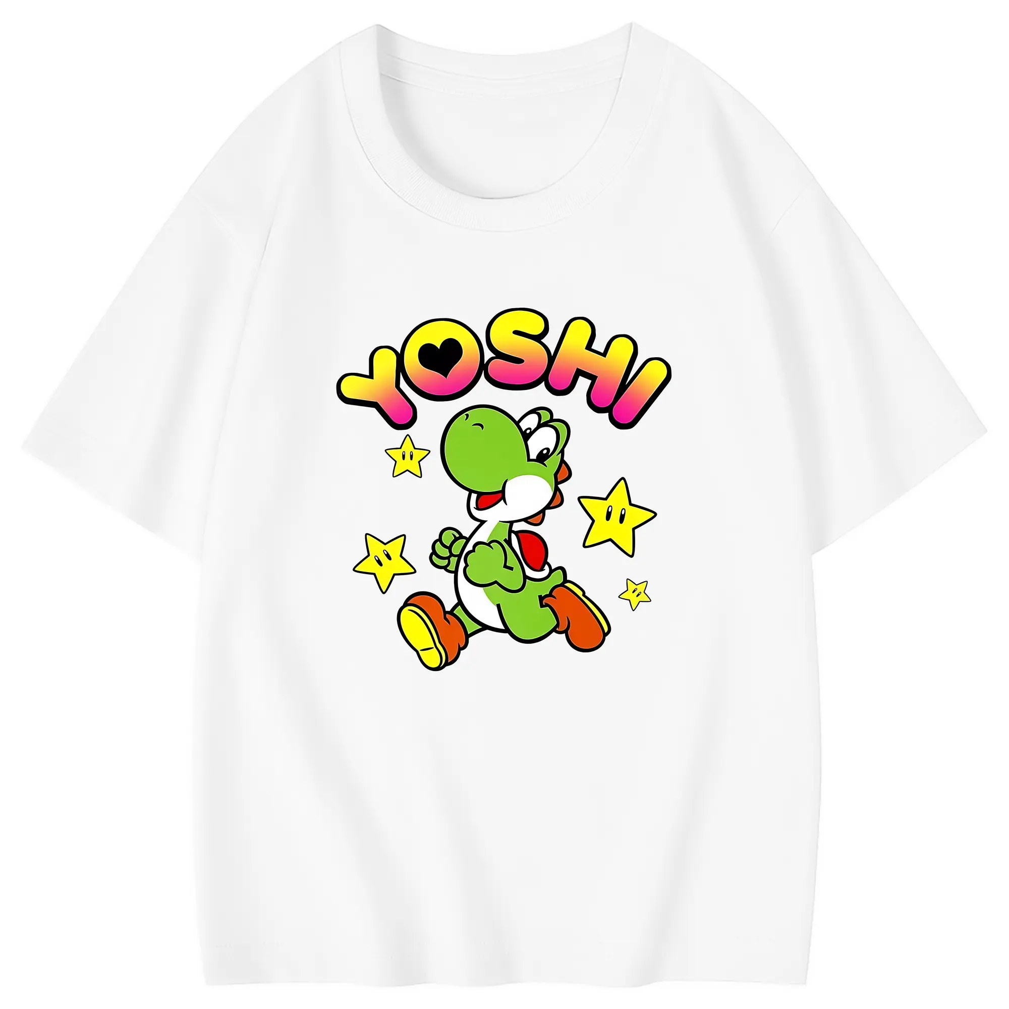 マリオ グッズ ヨッシー - 綿100％ キッズTシャツ ・ フロントプリント ・ 快適 通気性 ・ スポーツ カジュアル 散歩用